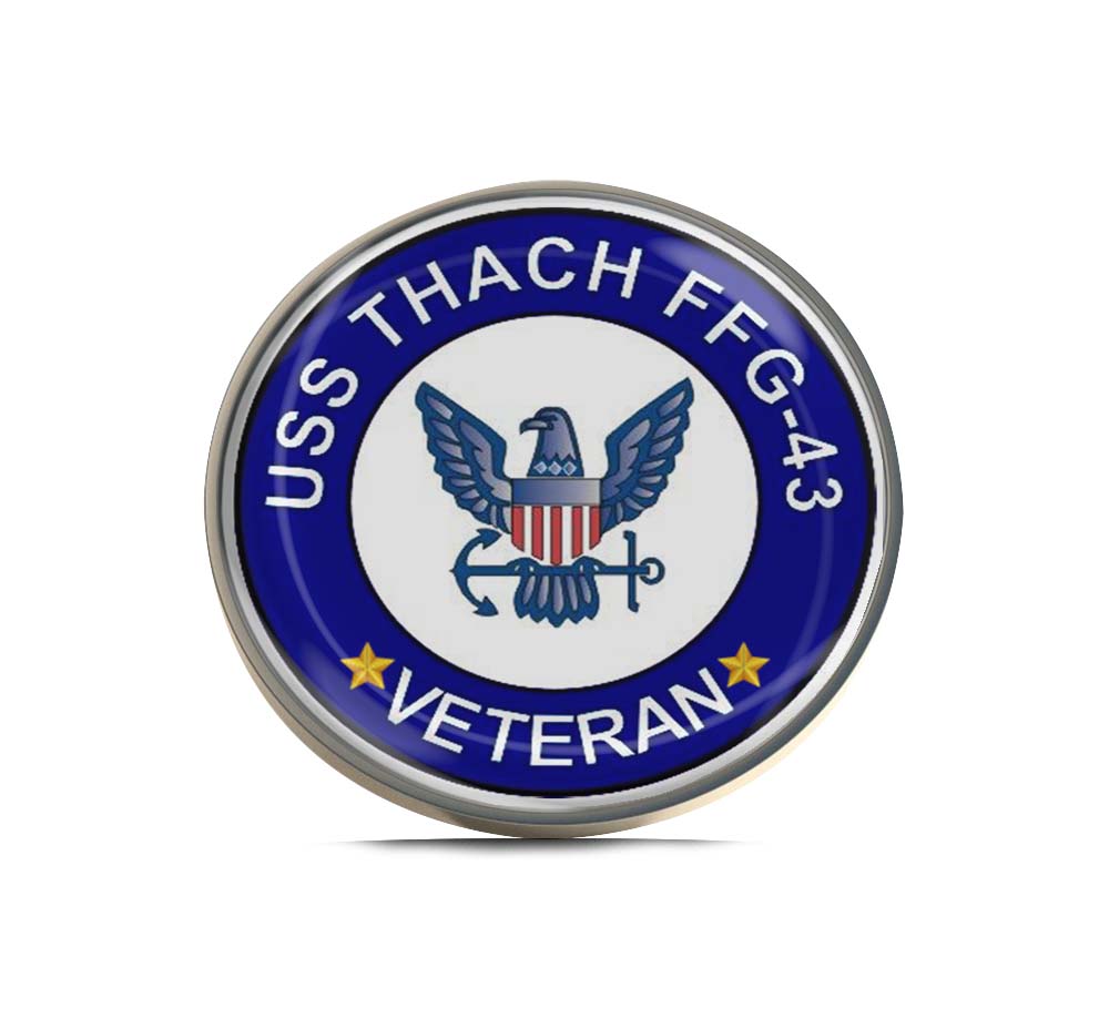 USS Thach FFG-43 Veteran Limited Edition Lapel Pin Exclusive Metal Brooch Badge Accessories For Backpack, Clothes, Hats | Cute Gifts and Collectibles