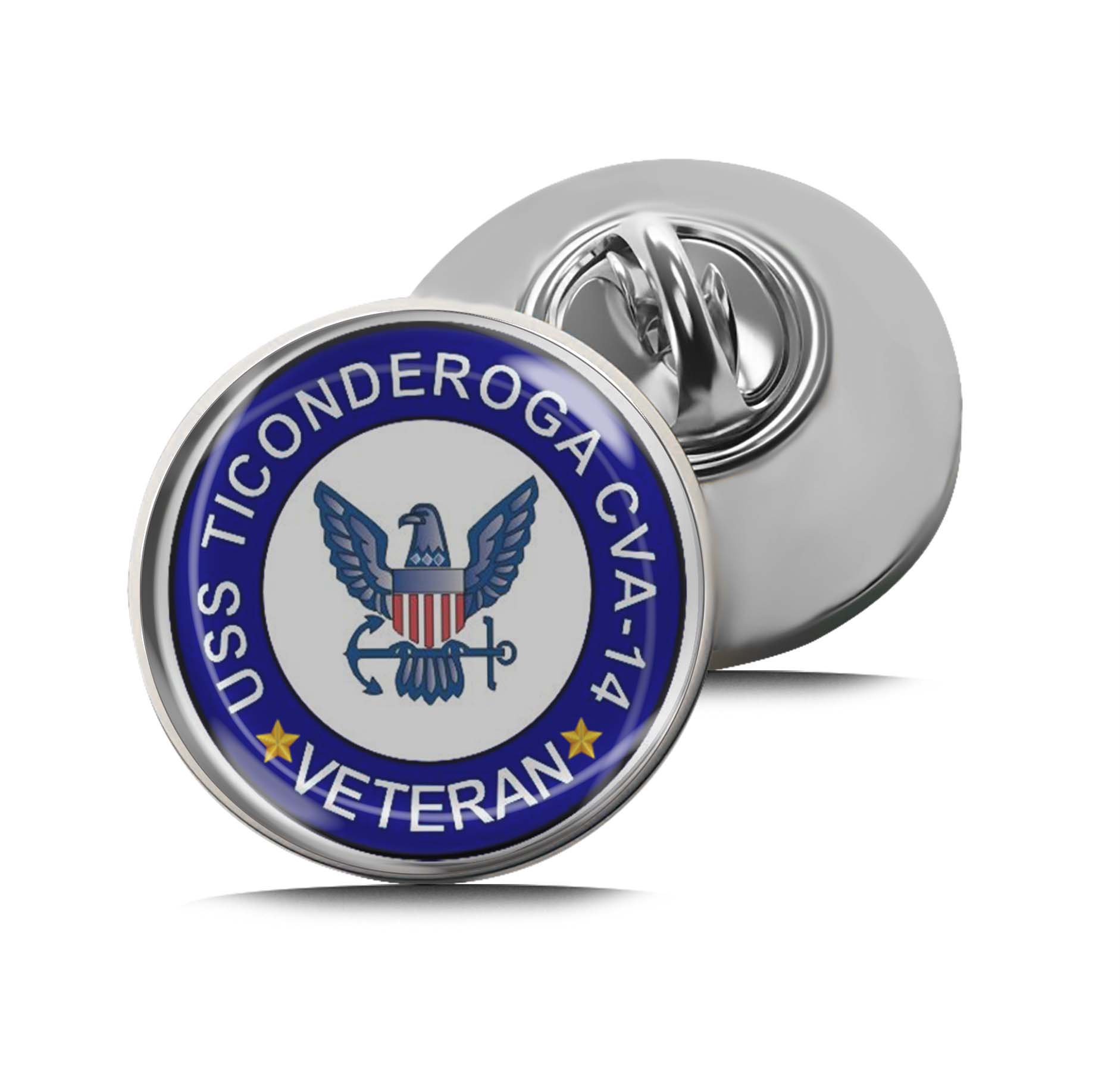 USS Ticonderoga CVA-14 Veteran Limited Edition Lapel Pin Exclusive Metal Brooch Badge Accessories For Backpack, Clothes, Hats | Cute Gifts and Collectibles