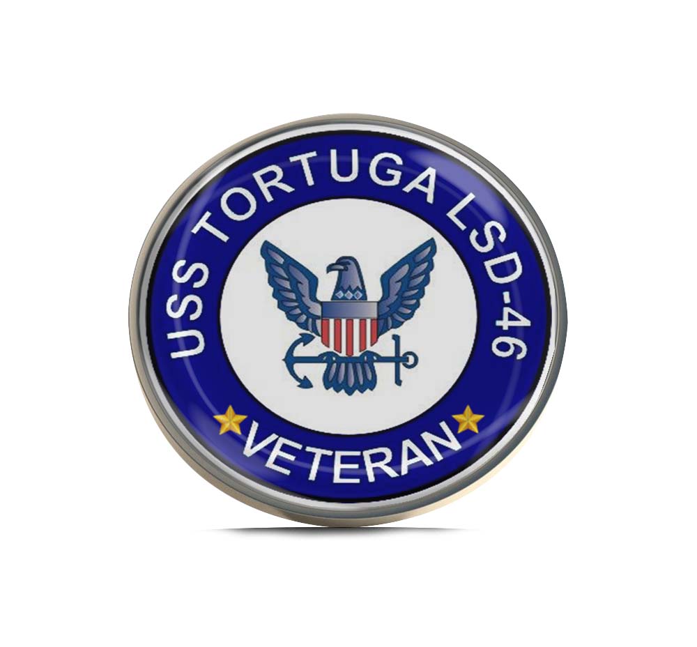 USS Tortuga LSD-46 Veteran Limited Edition Lapel Pin Exclusive Metal Brooch Badge Accessories For Backpack, Clothes, Hats | Cute Gifts and Collectibles