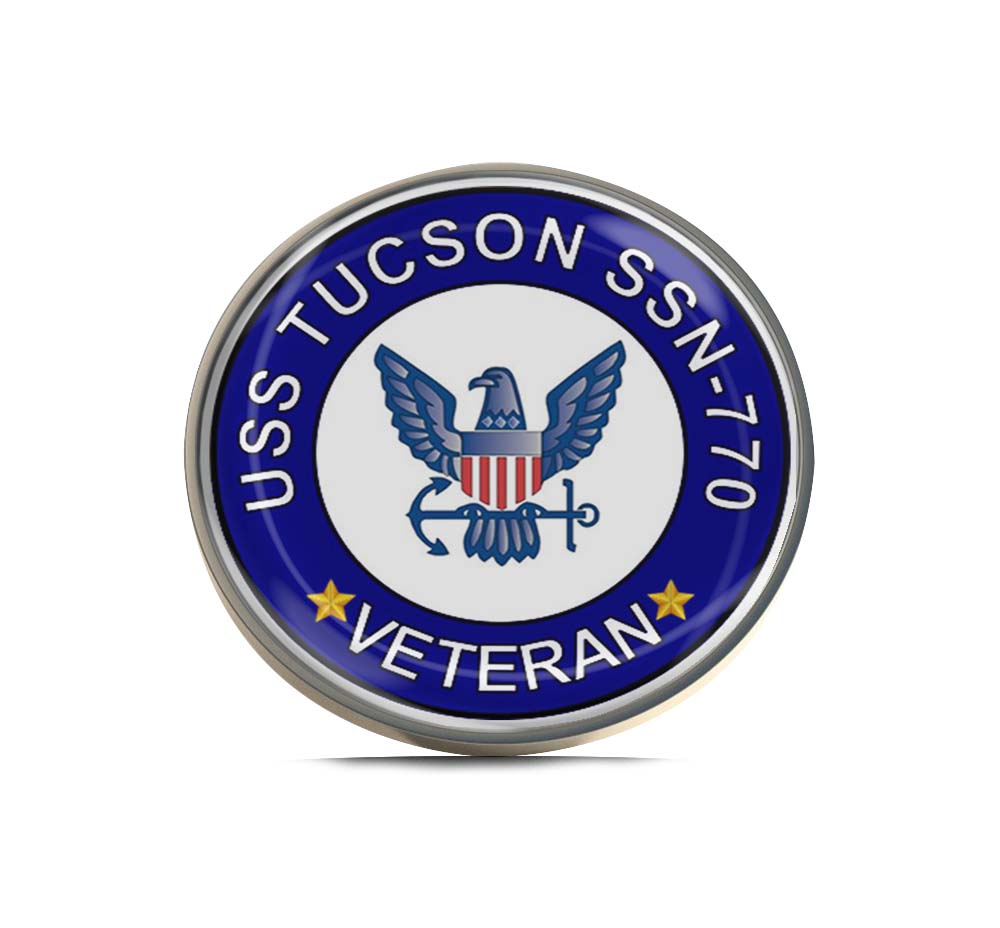 USS Tucson SSN-770 Veteran Limited Edition Lapel Pin Exclusive Metal Brooch Badge Accessories For Backpack, Clothes, Hats | Cute Gifts and Collectibles