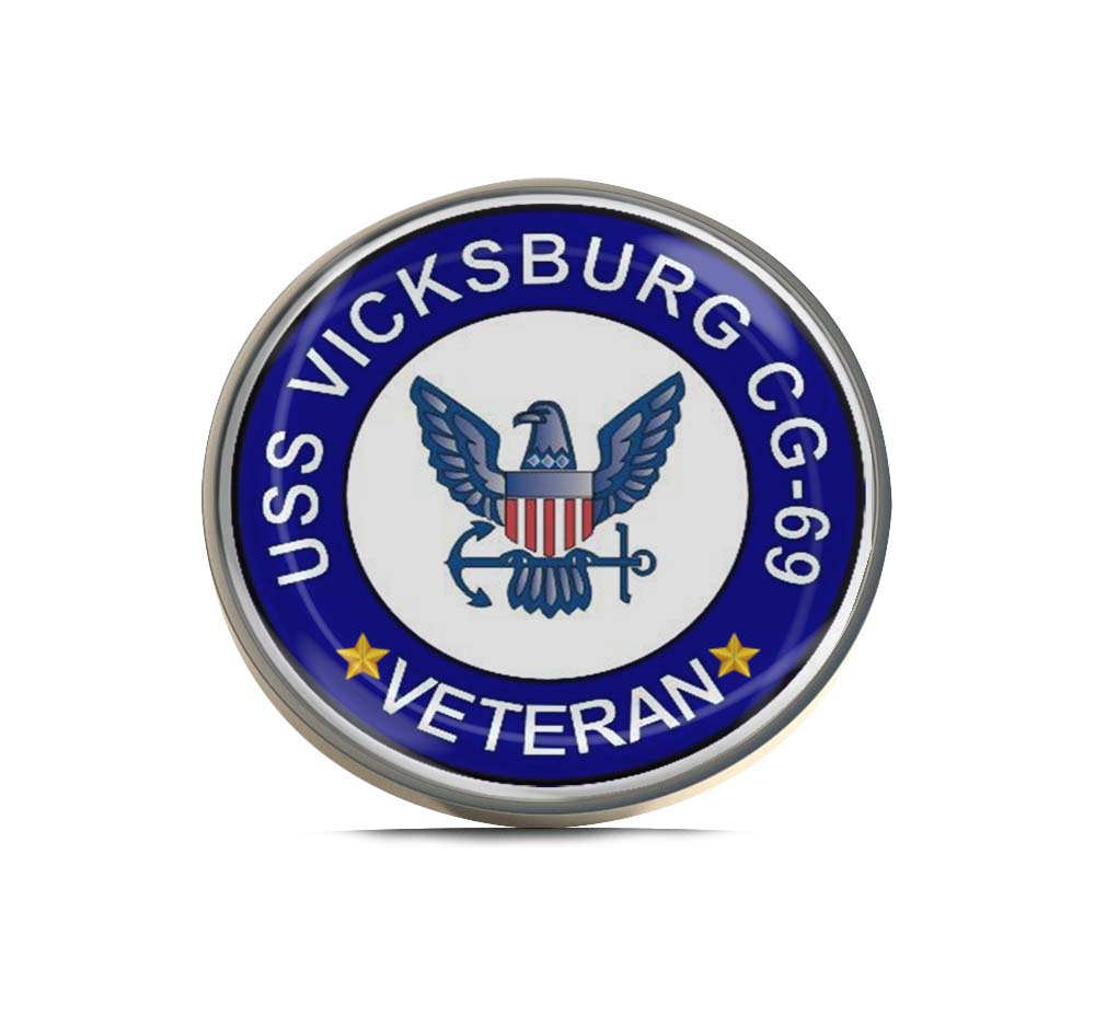 USS Vicksburg CG-69 Veteran Limited Edition Lapel Pin Exclusive Metal Brooch Badge Accessories For Backpack, Clothes, Hats | Cute Gifts and Collectibles
