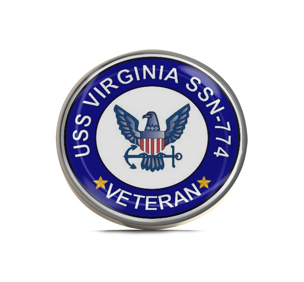 USS Virginia SSN-774 Veteran Limited Edition Lapel Pin Exclusive Metal Brooch Badge Accessories For Backpack, Clothes, Hats | Cute Gifts and Collectibles