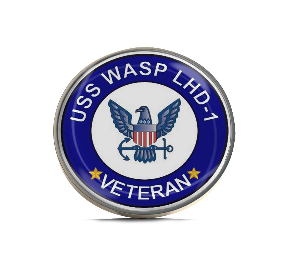 USS Wasp LHD-1 Veteran Limited Edition Lapel Pin Exclusive Metal Brooch Badge Accessories For Backpack, Clothes, Hats | Cute Gifts and Collectibles