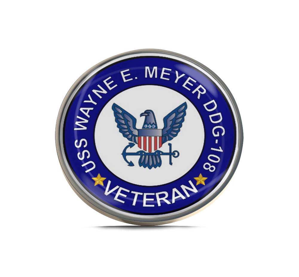 USS Wayne E Meyer DDG-108 Veteran Limited Edition Lapel Pin Exclusive Metal Brooch Badge Accessories For Backpack, Clothes, Hats | Cute Gifts and Collectibles