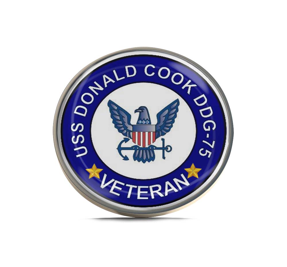 USS Donald Cook DDG-75 Veteran Limited Edition Lapel Pin Exclusive Metal Brooch Badge Accessories For Backpack, Clothes, Hats | Cute Gifts and Collectibles