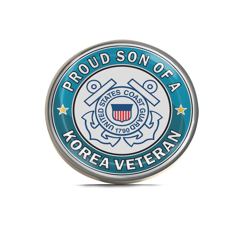 U.S. Coast Guard Proud Son of a Korea Veteran Limited Edition Lapel Pin Exclusive Metal Brooch Badge Accessories For Backpack, Clothes, Hats | Cute Gifts and Collectibles