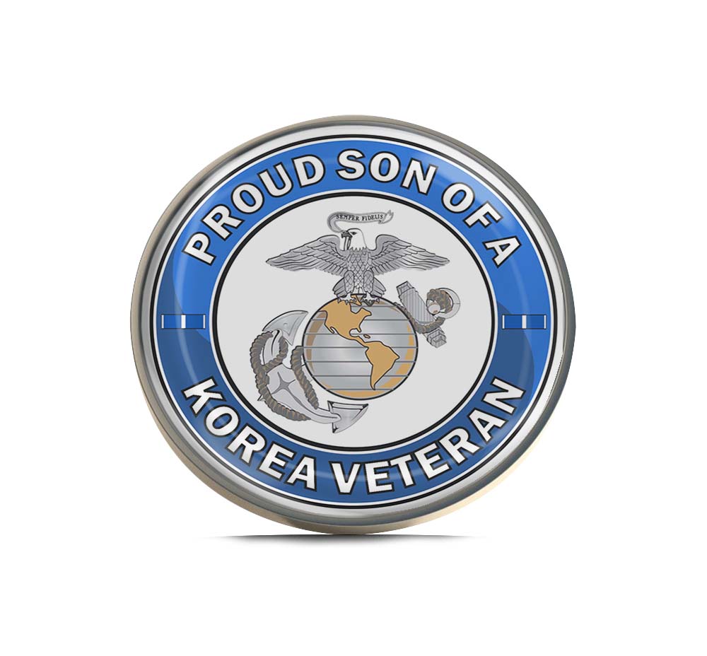 U.S. Marine Corps Proud Son of a Korea Veteran Limited Edition Lapel Pin Exclusive Metal Brooch Badge Accessories For Backpack, Clothes, Hats | Cute Gifts and Collectibles
