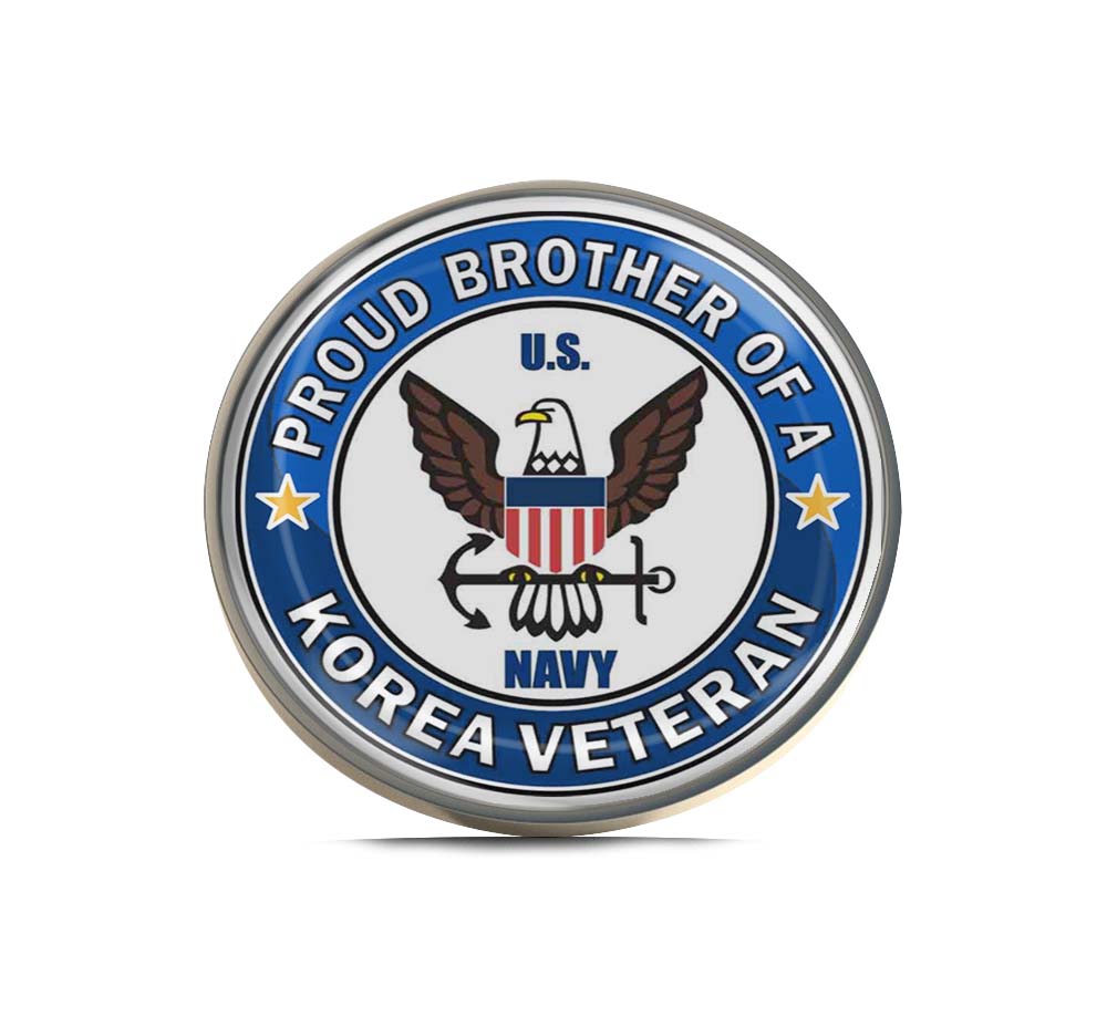 U.S. Navy Proud Brother of a Korea Veteran Limited Edition Lapel Pin Exclusive Metal Brooch Badge Accessories For Backpack, Clothes, Hats | Cute Gifts and Collectibles