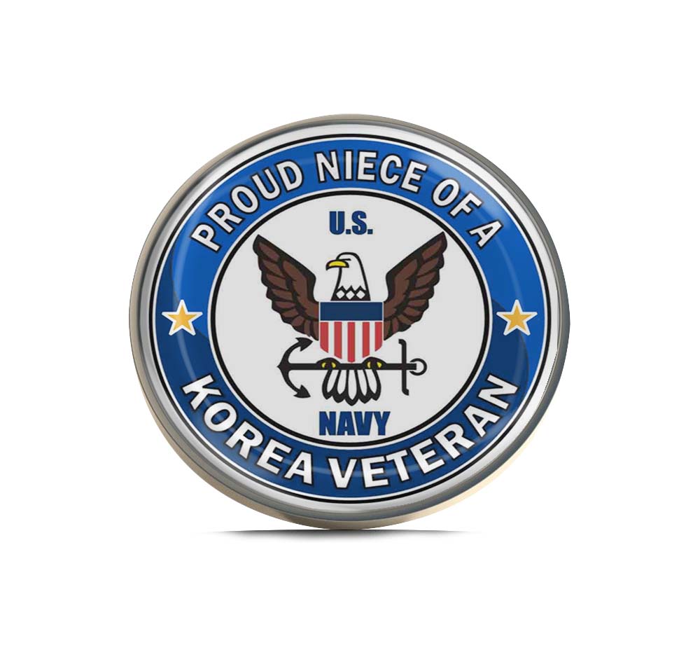 U.S. Navy Proud Niece of a Korea Veteran Limited Edition Lapel Pin Exclusive Metal Brooch Badge Accessories For Backpack, Clothes, Hats | Cute Gifts and Collectibles