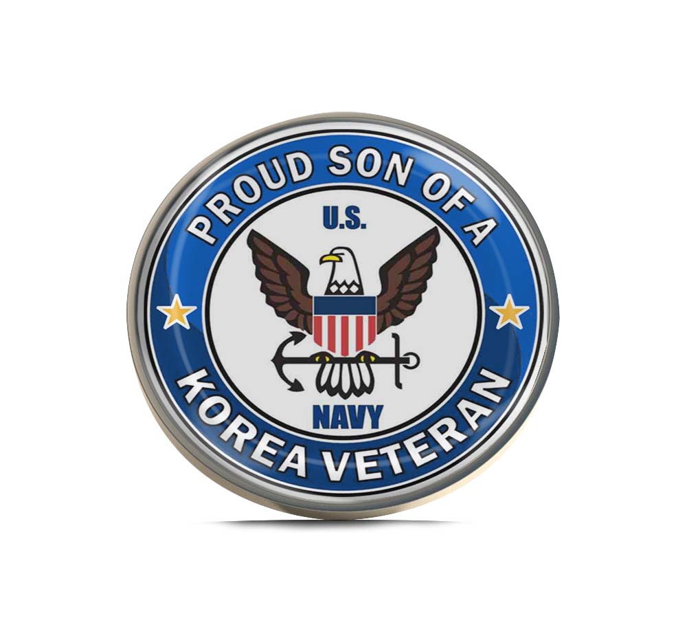 U.S. Navy Proud Son of a Korea Veteran Limited Edition Lapel Pin Exclusive Metal Brooch Badge Accessories For Backpack, Clothes, Hats | Cute Gifts and Collectibles