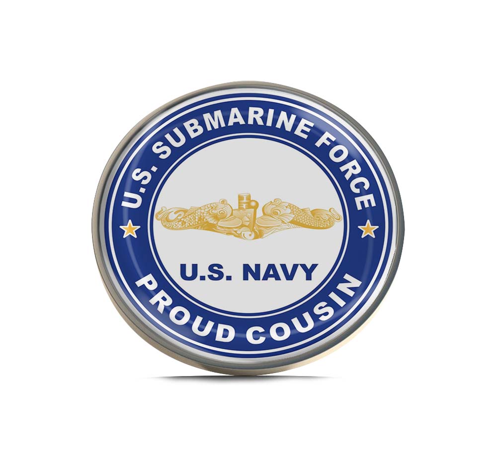 US Submarine Force Proud Cousin Gold Dolphins Limited Edition Lapel Pin Exclusive Metal Brooch Badge Accessories For Backpack, Clothes, Hats | Cute Gifts and Collectibles