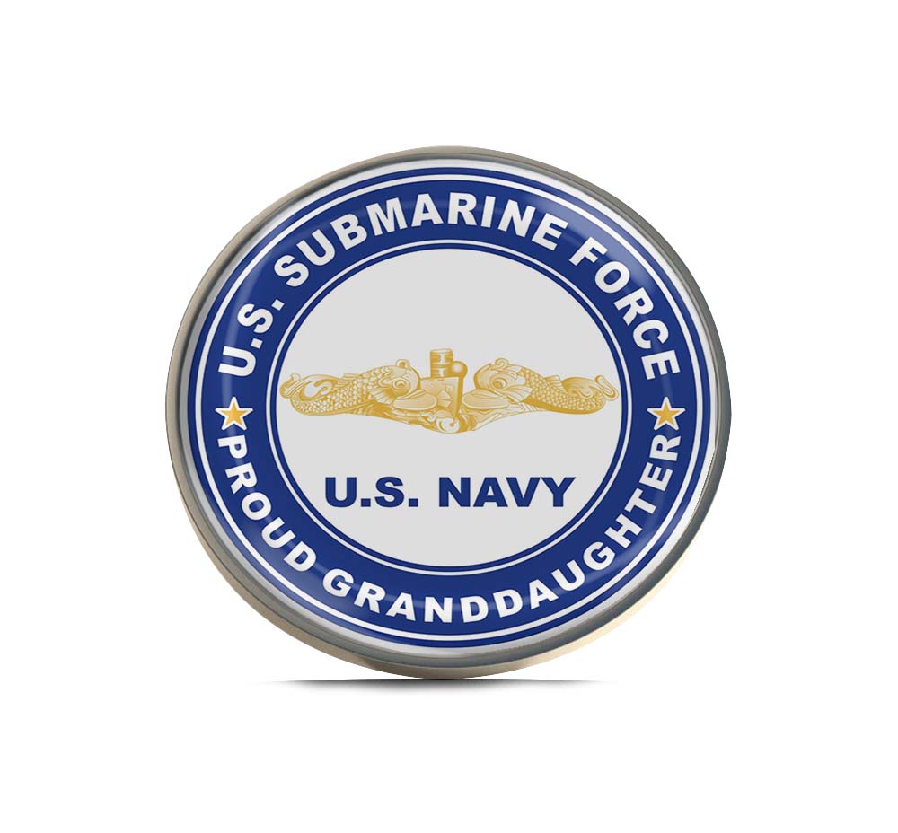 US Submarine Force Proud Granddaughter Gold Dolphins Limited Edition Lapel Pin Exclusive Metal Brooch Badge Accessories For Backpack, Clothes, Hats | Cute Gifts and Collectibles