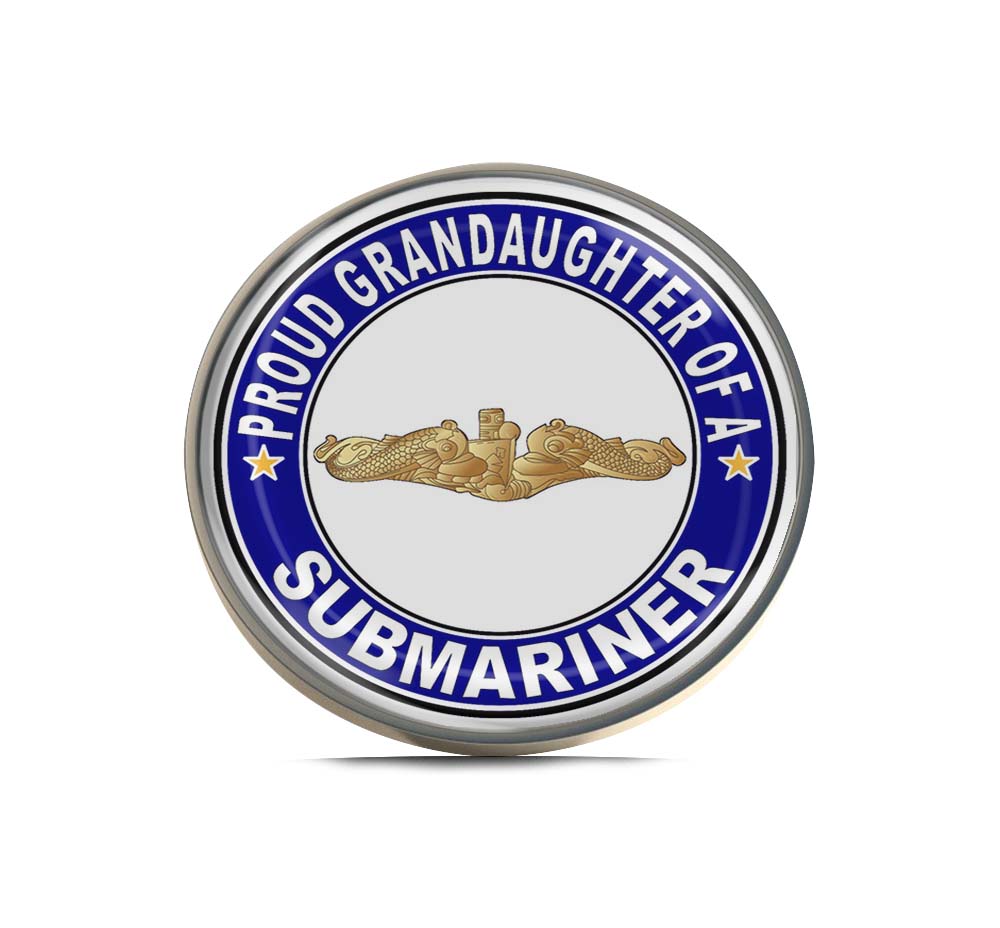 Proud GrandDaughter of a Submariner Gold Dolphins Limited Edition Lapel Pin Exclusive Metal Brooch Badge Accessories For Backpack, Clothes, Hats | Cute Gifts and Collectibles