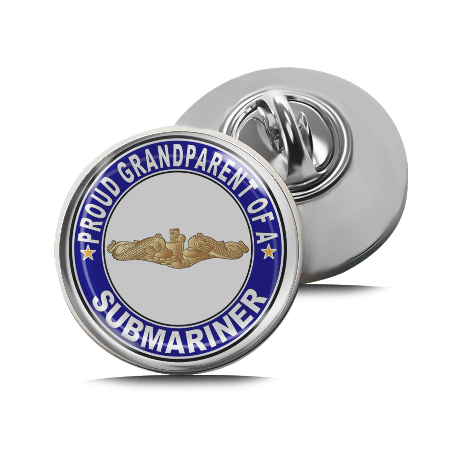 Proud GrandParent of a Submariner Gold Dolphins Limited Edition Lapel Pin Exclusive Metal Brooch Badge Accessories For Backpack, Clothes, Hats | Cute Gifts and Collectibles
