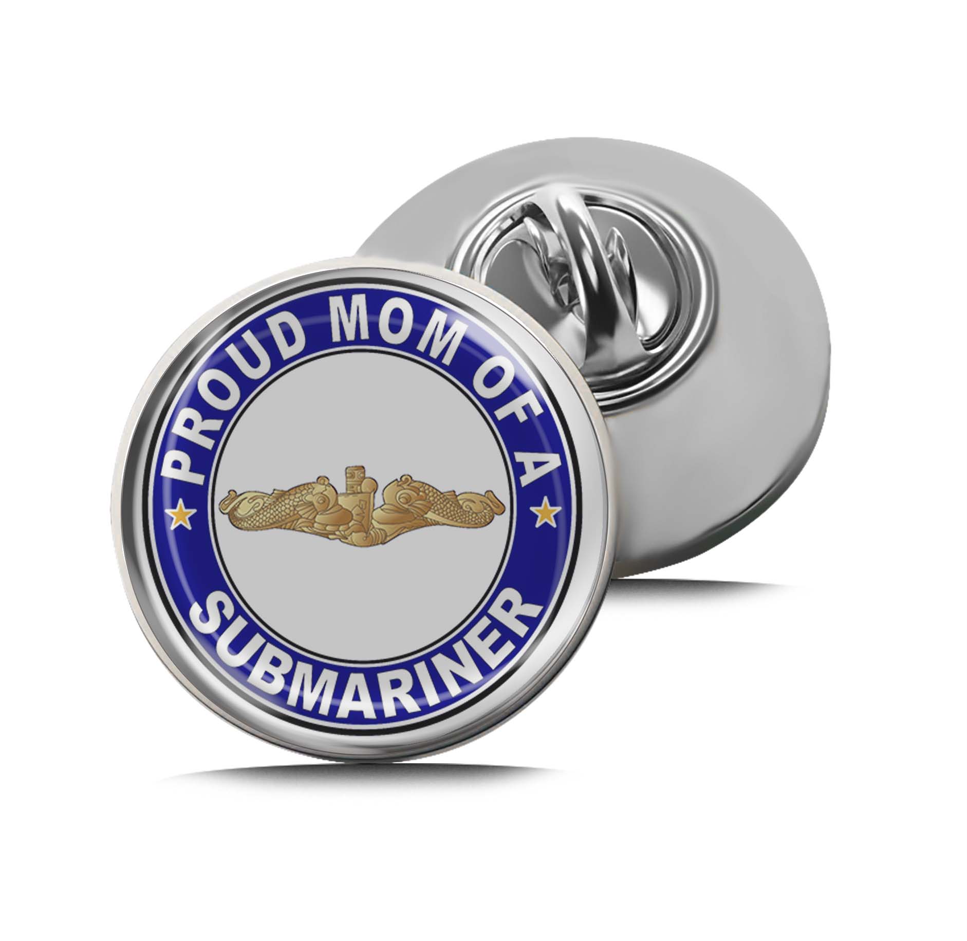 Proud Mom of a Submariner Gold Dolphins Limited Edition Lapel Pin Exclusive Metal Brooch Badge Accessories For Backpack, Clothes, Hats | Cute Gifts and Collectibles