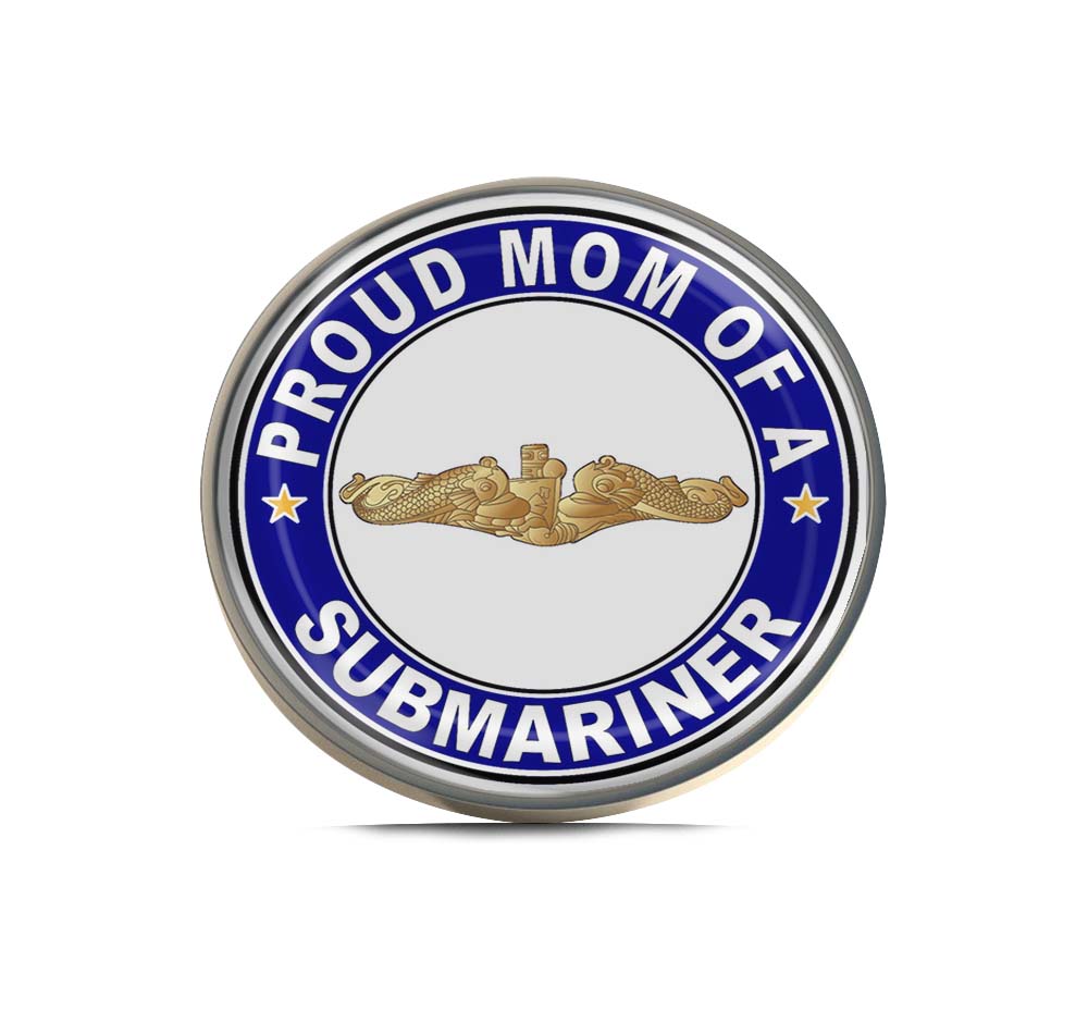 Proud Mom of a Submariner Gold Dolphins Limited Edition Lapel Pin Exclusive Metal Brooch Badge Accessories For Backpack, Clothes, Hats | Cute Gifts and Collectibles