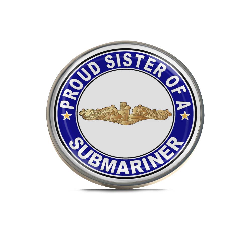 Proud Sister of a Submariner Gold Dolphins Limited Edition Lapel Pin Exclusive Metal Brooch Badge Accessories For Backpack, Clothes, Hats | Cute Gifts and Collectibles
