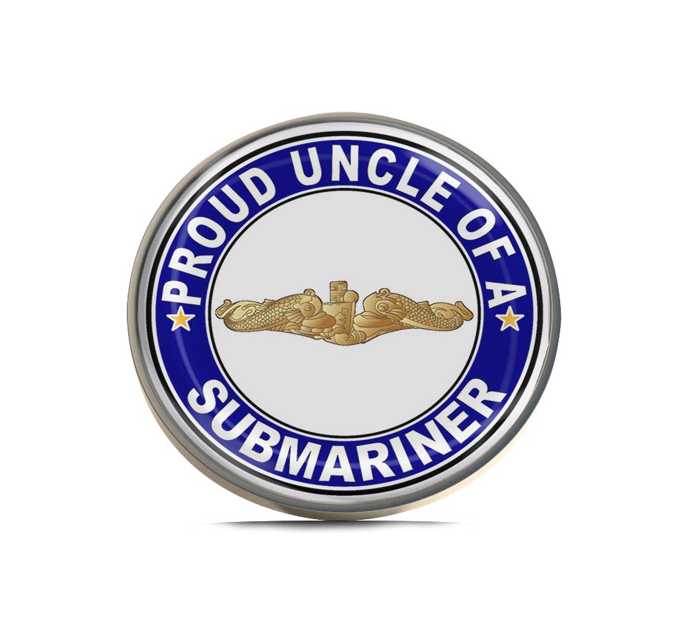 Proud Uncle of a Submariner Gold Dolphins Limited Edition Lapel Pin Exclusive Metal Brooch Badge Accessories For Backpack, Clothes, Hats | Cute Gifts and Collectibles