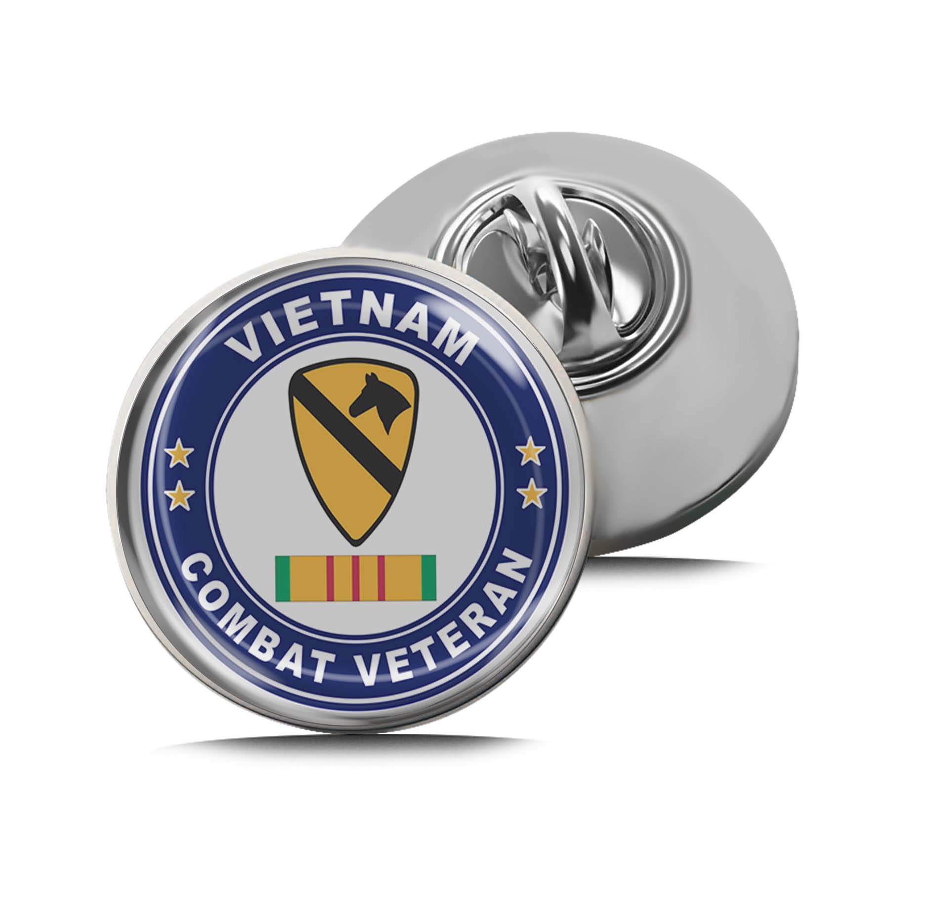 1st Cavalry Division Vietnam Combat Veteran Limited Edition Lapel Pin Exclusive Metal Brooch Badge Accessories For Backpack, Clothes, Hats | Cute Gifts and Collectibles