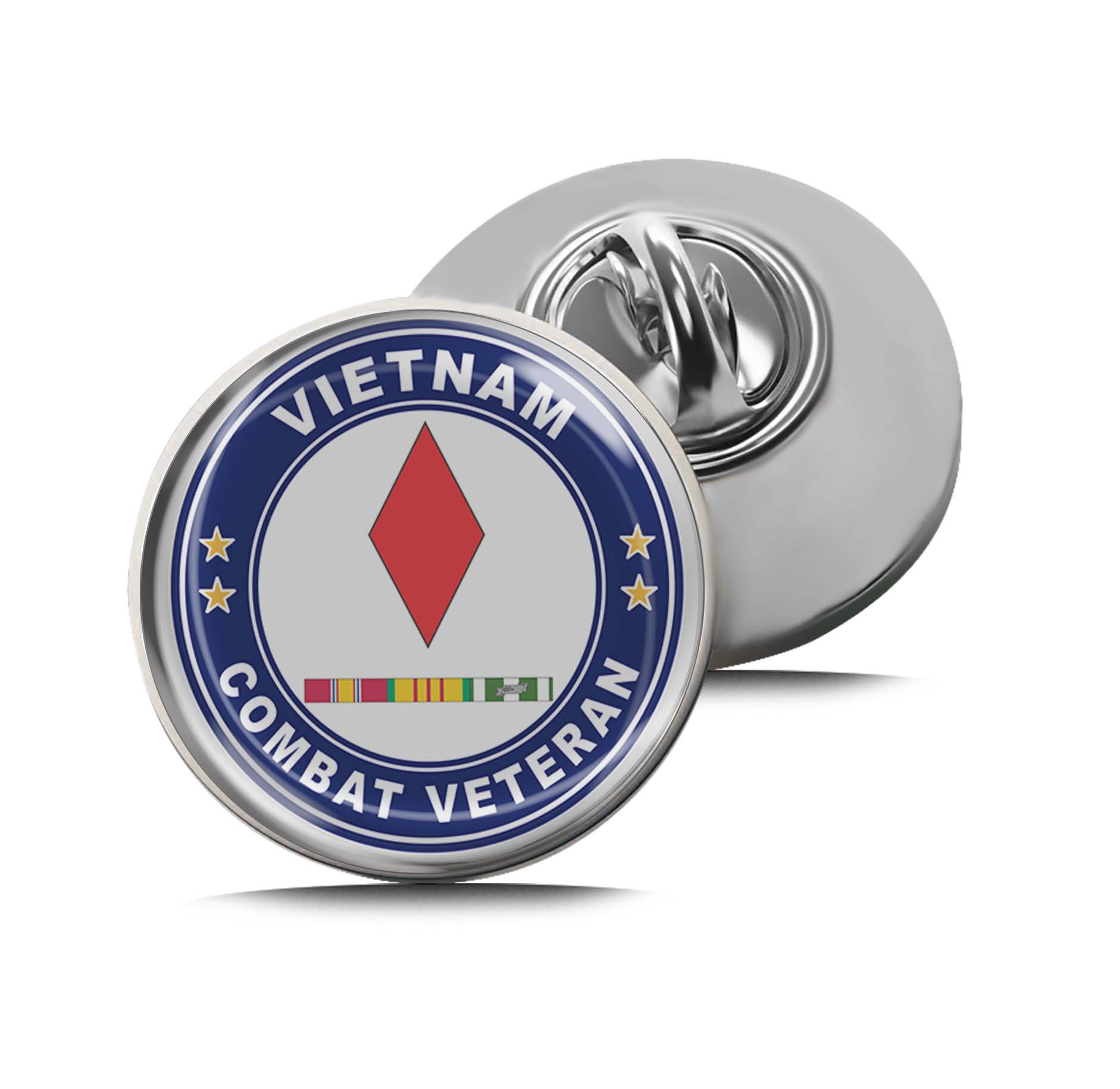 5th Infantry Division Vietnam Combat Veteran Limited Edition Lapel Pin Exclusive Metal Brooch Badge Accessories For Backpack, Clothes, Hats | Cute Gifts and Collectibles