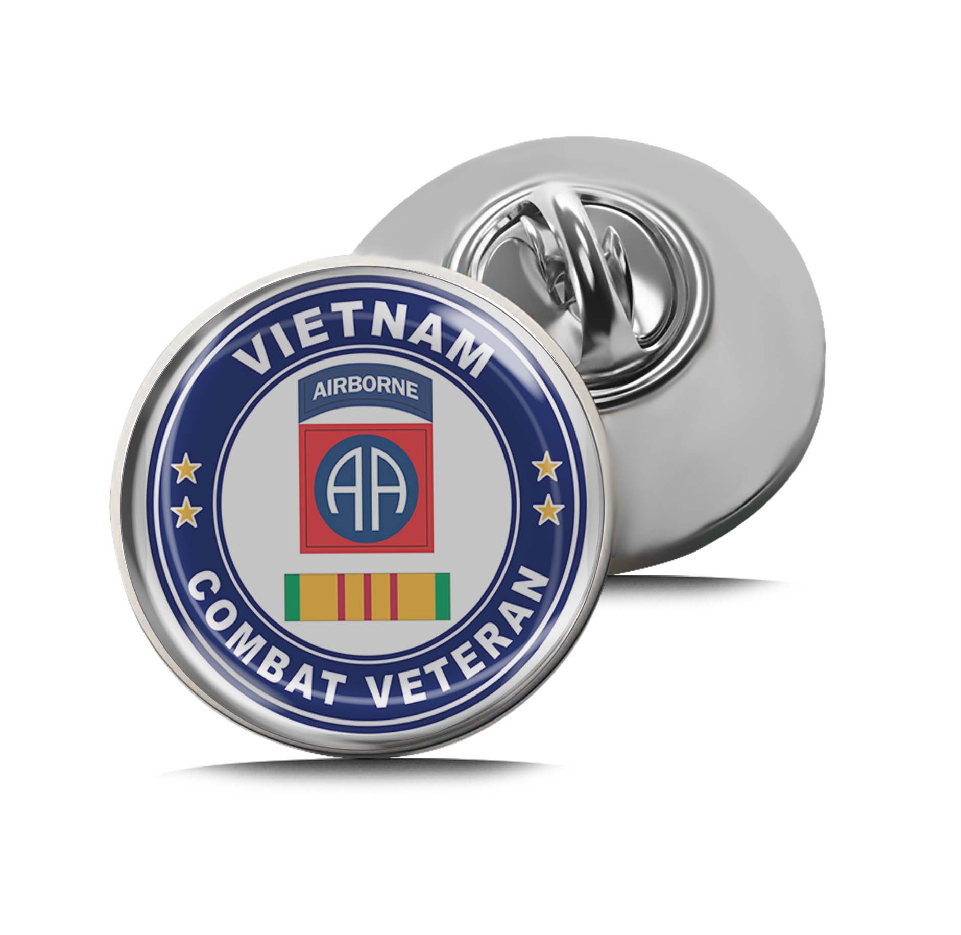 82nd Airborne Division Vietnam Combat Veteran Limited Edition Lapel Pin Exclusive Metal Brooch Badge Accessories For Backpack, Clothes, Hats | Cute Gifts and Collectibles