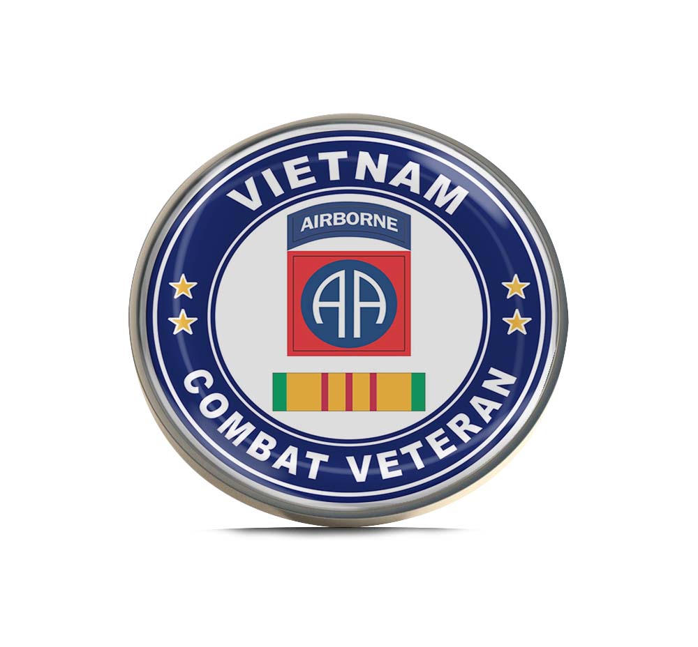 82nd Airborne Division Vietnam Combat Veteran Limited Edition Lapel Pin Exclusive Metal Brooch Badge Accessories For Backpack, Clothes, Hats | Cute Gifts and Collectibles