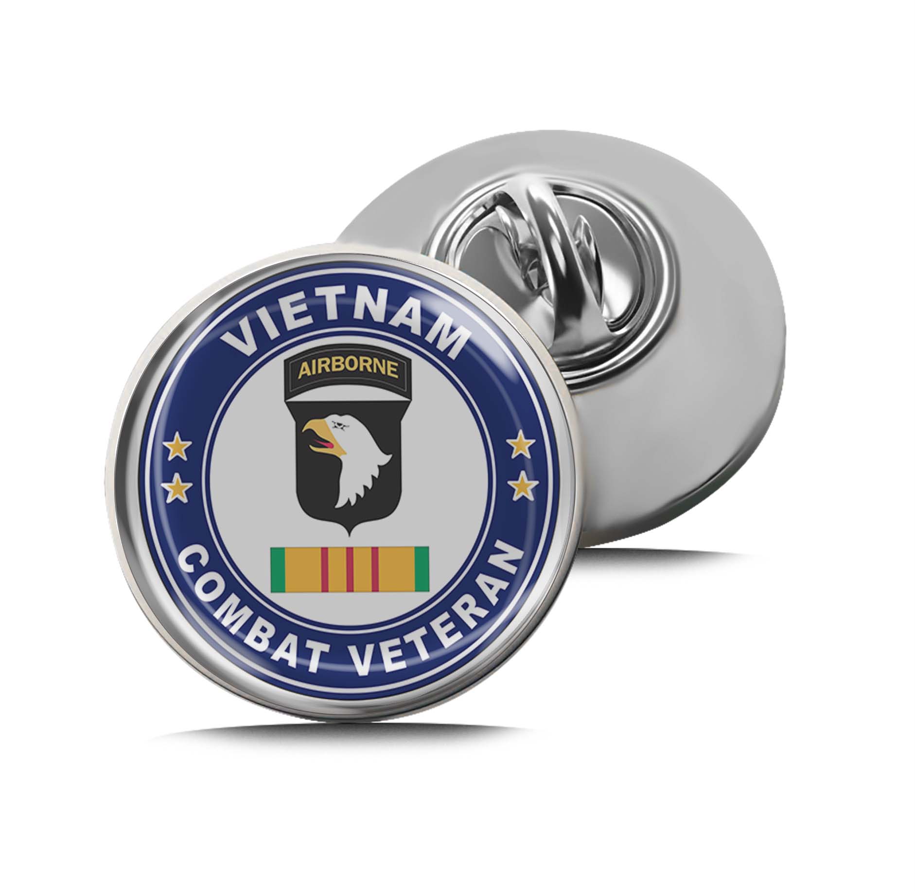 101st Airborne Division Vietnam Combat Veteran Limited Edition Lapel Pin Exclusive Metal Brooch Badge Accessories For Backpack, Clothes, Hats | Cute Gifts and Collectibles