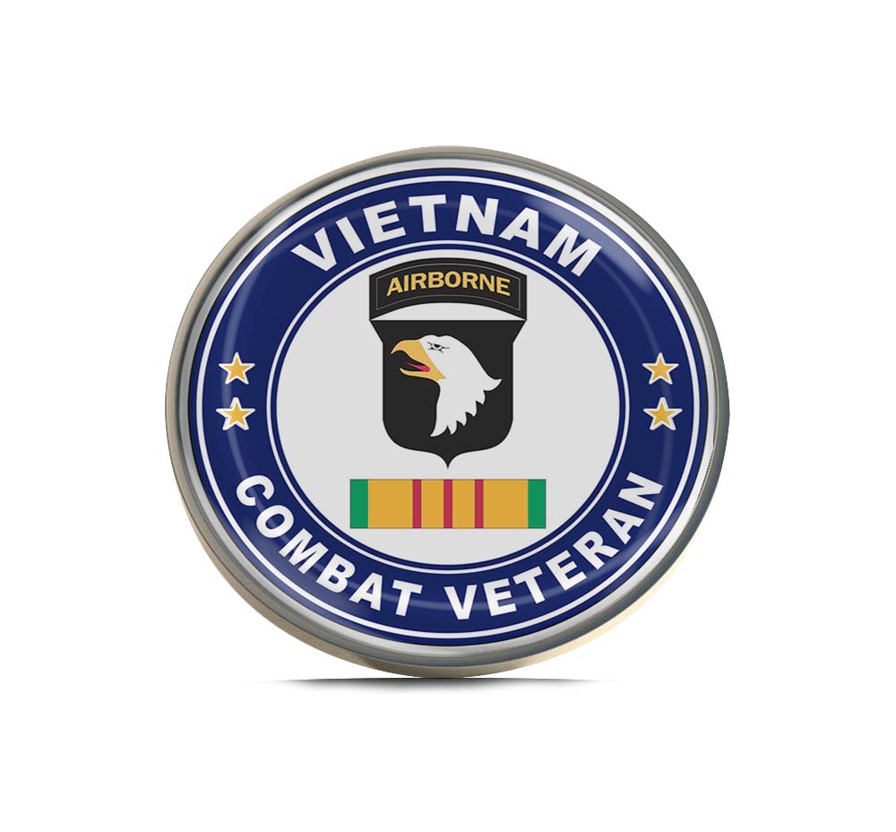 101st Airborne Division Vietnam Combat Veteran Limited Edition Lapel Pin Exclusive Metal Brooch Badge Accessories For Backpack, Clothes, Hats | Cute Gifts and Collectibles