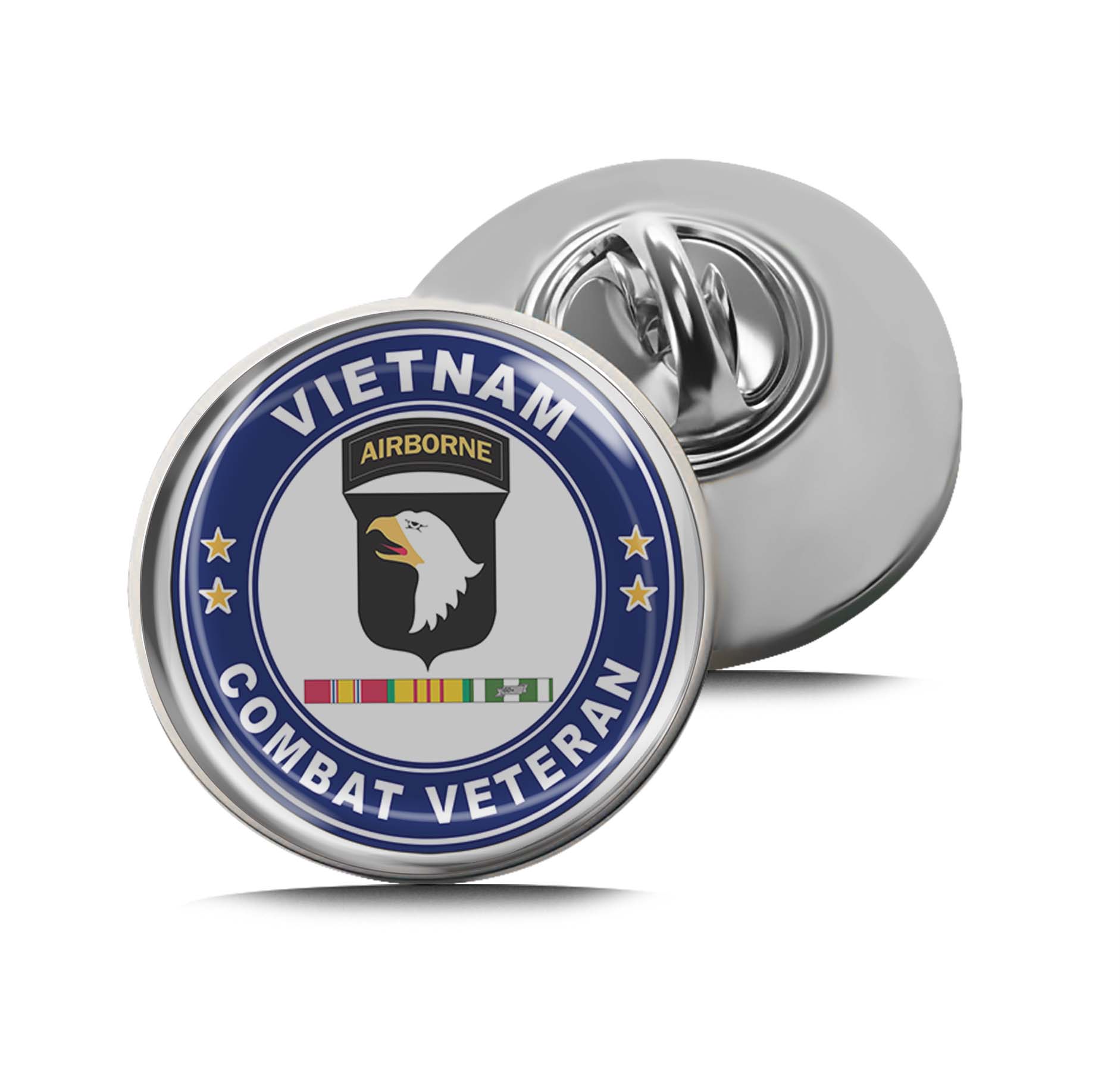 101st Airborne Division Vietnam Service Combat Veteran Limited Edition Lapel Pin Exclusive Metal Brooch Badge Accessories For Backpack, Clothes, Hats | Cute Gifts and Collectibles