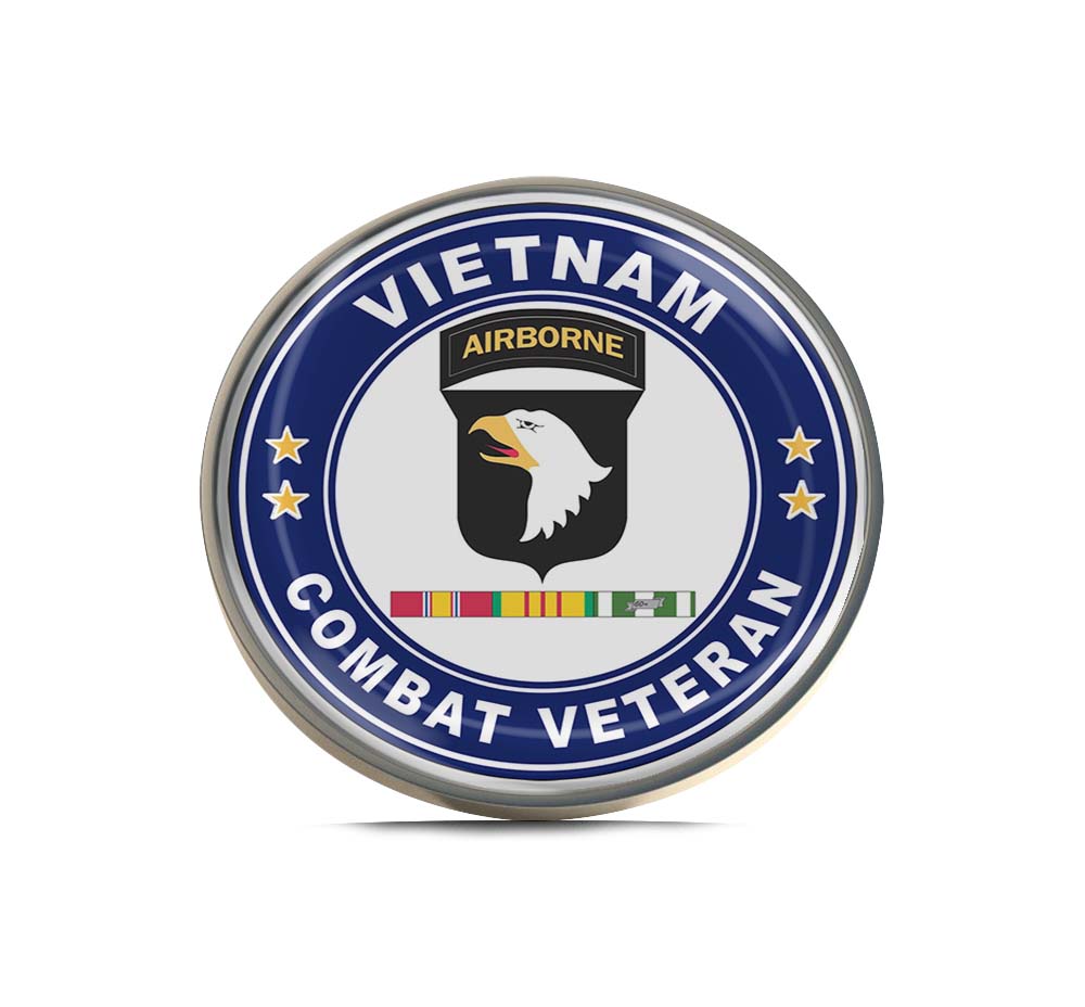 101st Airborne Division Vietnam Service Combat Veteran Limited Edition Lapel Pin Exclusive Metal Brooch Badge Accessories For Backpack, Clothes, Hats | Cute Gifts and Collectibles