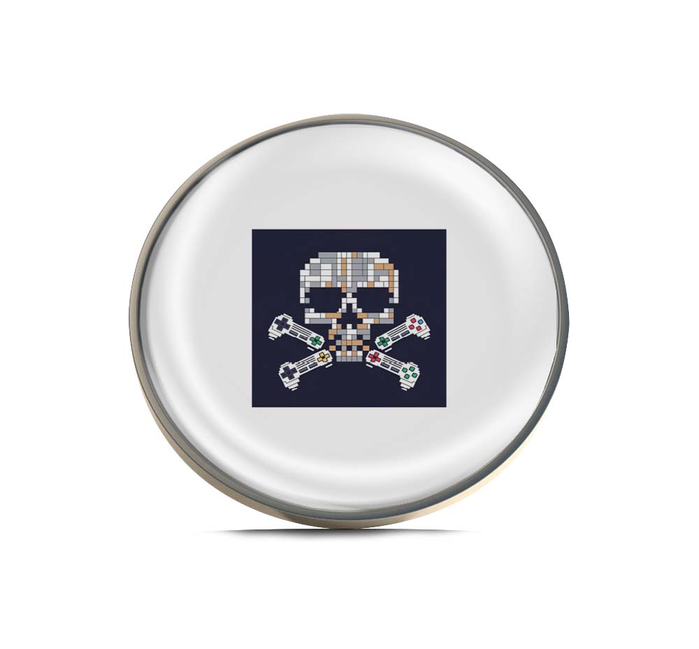 Game Over Skull Limited Edition Lapel Pin Exclusive Metal Brooch Badge Accessories For Backpack, Clothes, Hats | Cute Gifts and Collectibles