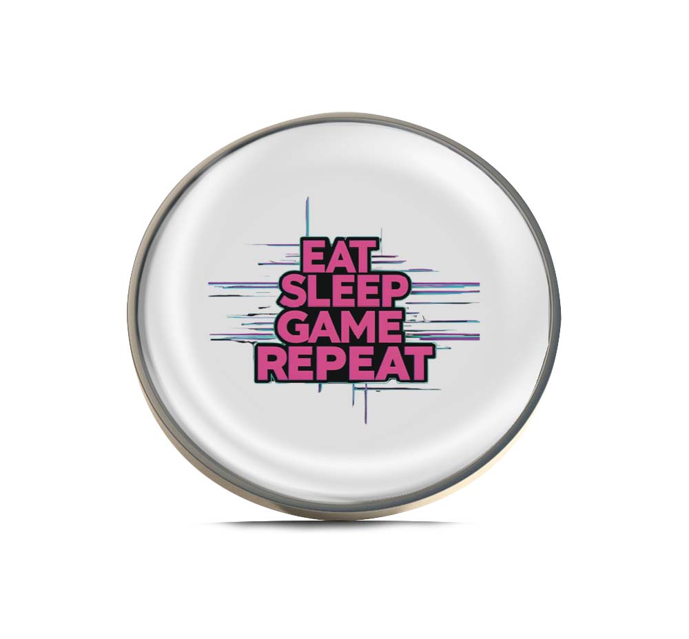 Eat Sleep Game Repeat Limited Edition Lapel Pin Exclusive Metal Brooch Badge Accessories For Backpack, Clothes, Hats | Cute Gifts and Collectibles
