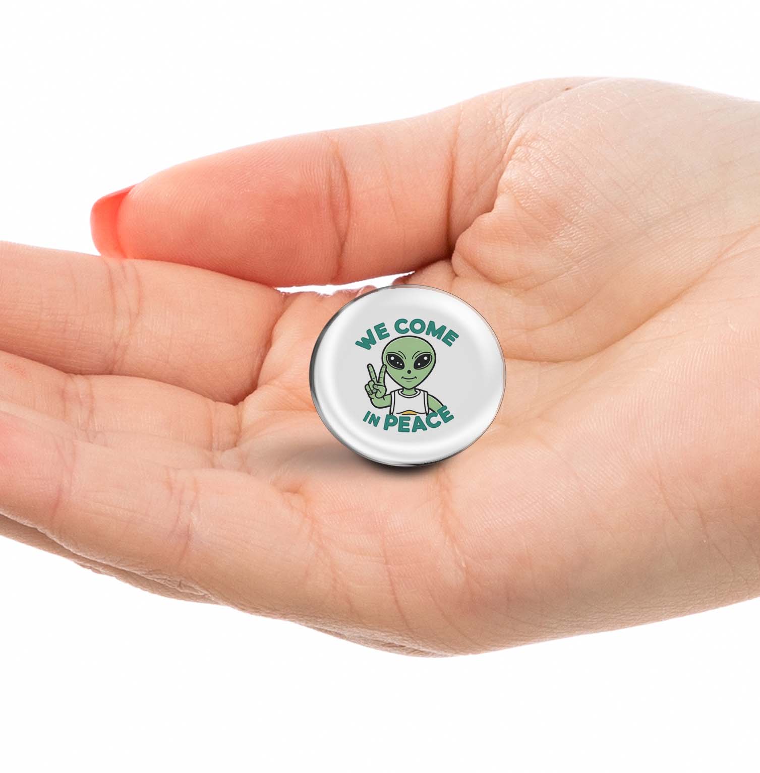 We Come In Peace Alien Limited Edition Lapel Pin Exclusive Metal Brooch Badge Accessories For Backpack, Clothes, Hats | Cute Gifts and Collectibles