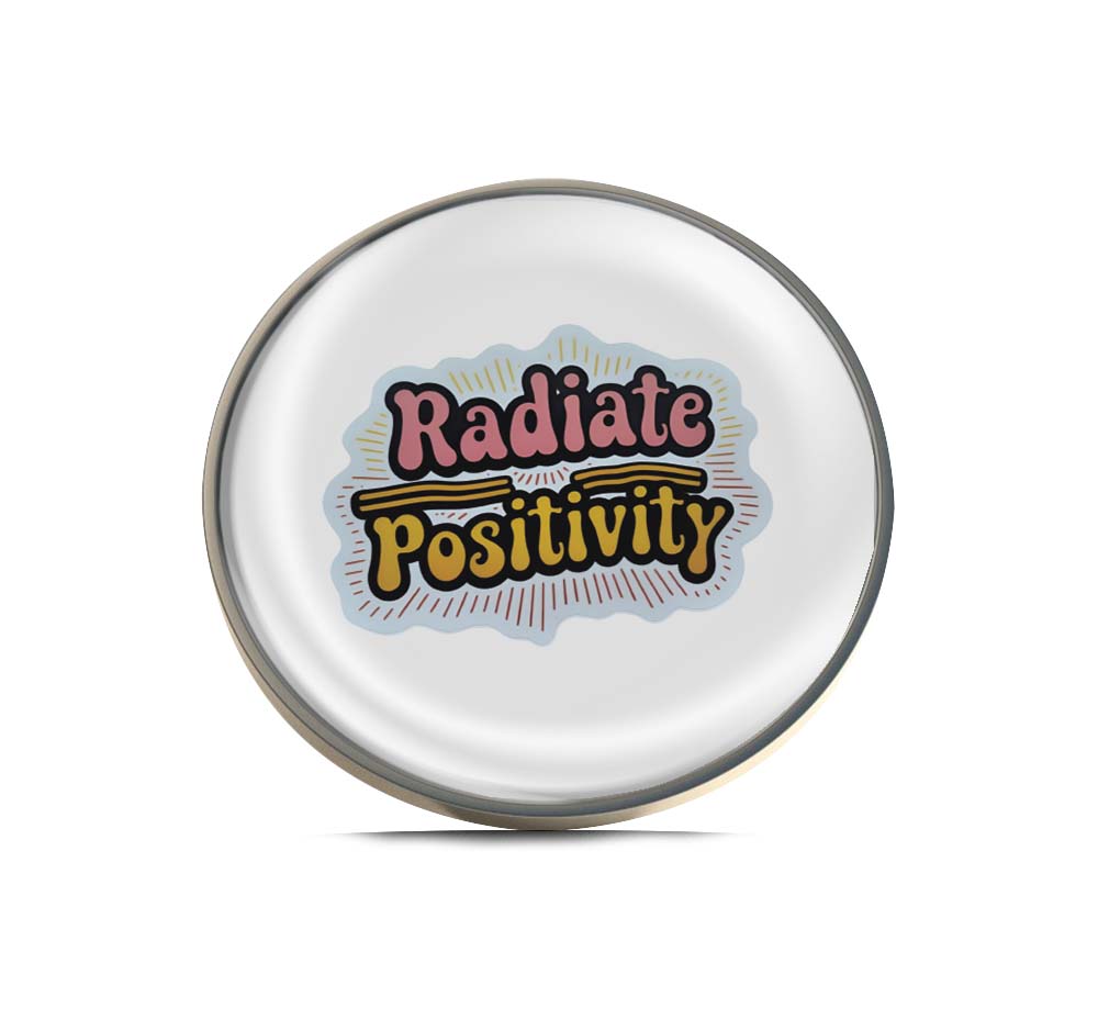 Radiate Positivity Limited Edition Lapel Pin Exclusive Metal Brooch Badge Accessories For Backpack, Clothes, Hats | Cute Gifts and Collectibles