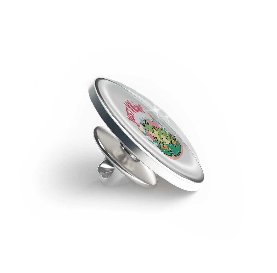 Just Vibin' Summer Frog Limited Edition Lapel Pin Exclusive Metal Brooch Badge Accessories For Backpack, Clothes, Hats | Cute Gifts and Collectibles
