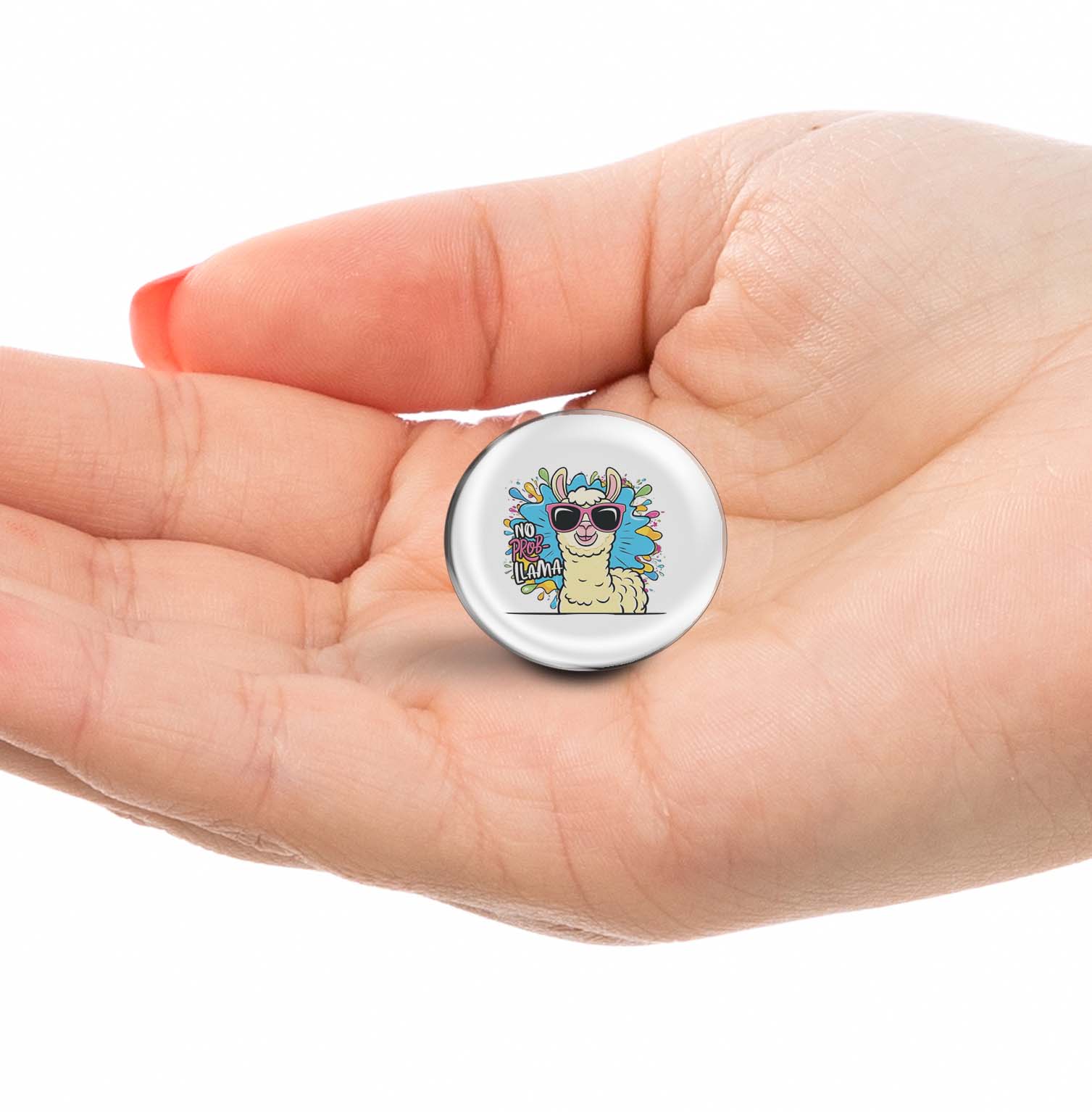 No Problem Llama Limited Edition Lapel Pin Exclusive Metal Brooch Badge Accessories For Backpack, Clothes, Hats | Cute Gifts and Collectibles