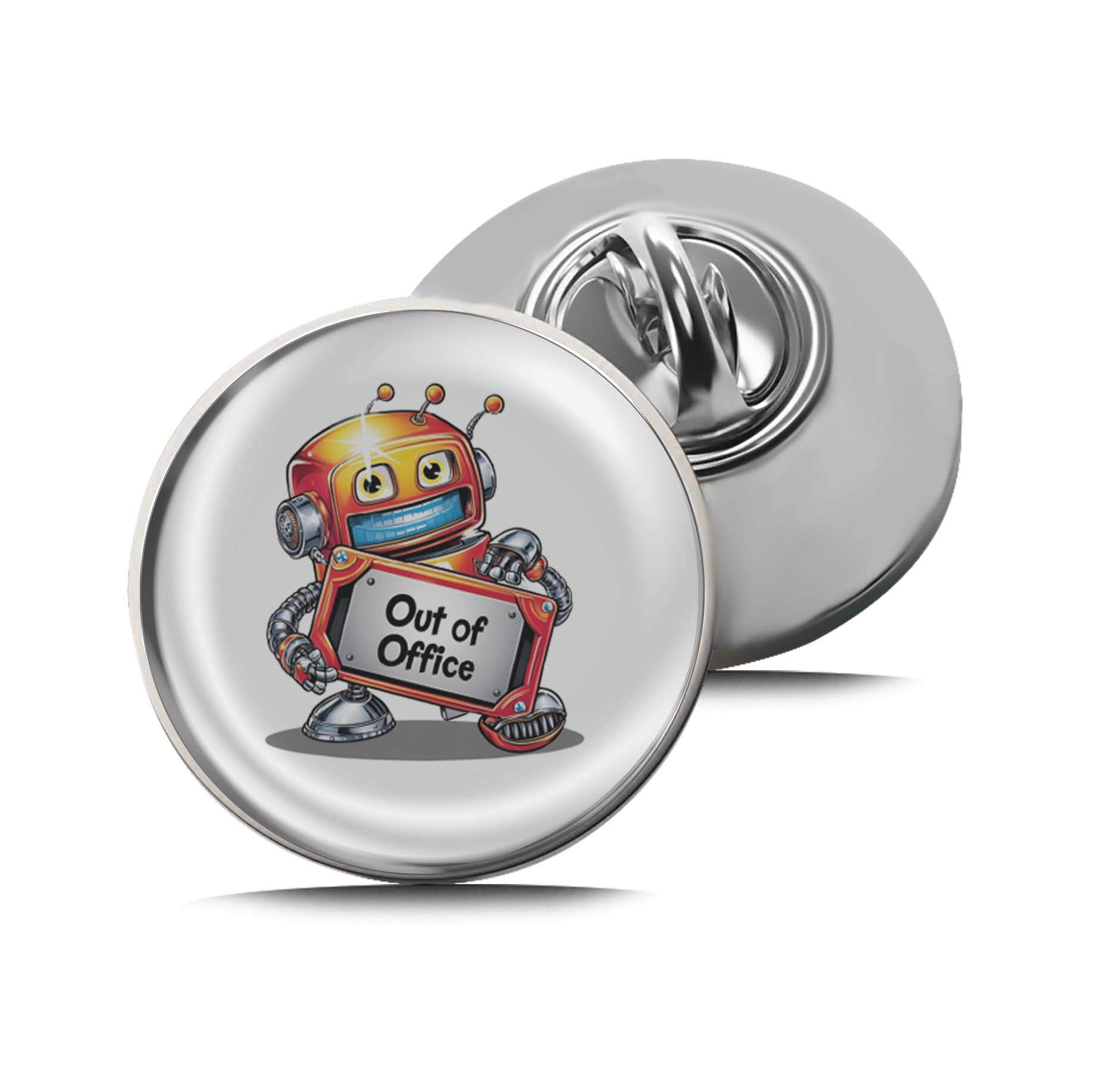 Out of Office Message Robot Limited Edition Lapel Pin Exclusive Metal Brooch Badge Accessories For Backpack, Clothes, Hats | Cute Gifts and Collectibles