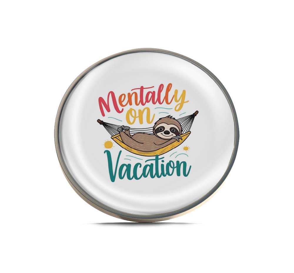 Mentally on Vacation Sloth Limited Edition Lapel Pin Exclusive Metal Brooch Badge Accessories For Backpack, Clothes, Hats | Cute Gifts and Collectibles