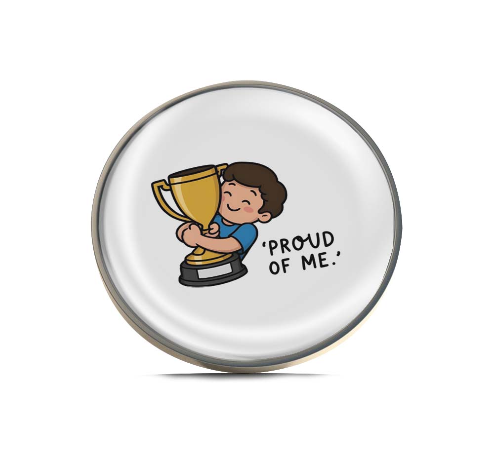 Cute Boy Holding Gold Trophy Cartoon Limited Edition Lapel Pin Exclusive Metal Brooch Badge Accessories For Backpack, Clothes, Hats | Cute Gifts and Collectibles