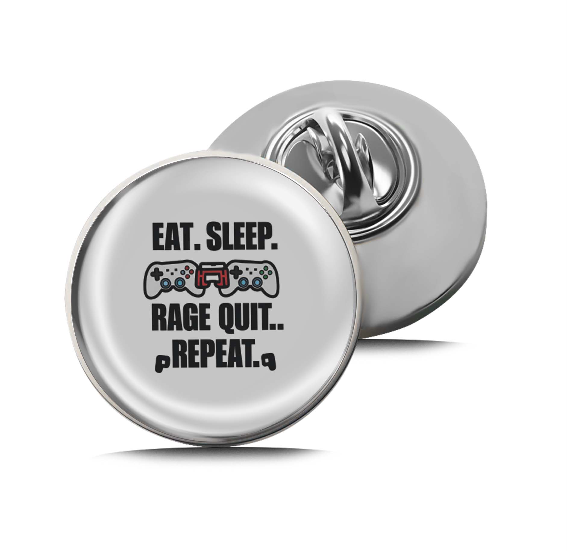 Eat Sleep Game Repeat Limited Edition Lapel Pin Exclusive Metal Brooch Badge Accessories For Backpack, Clothes, Hats | Cute Gifts and Collectibles