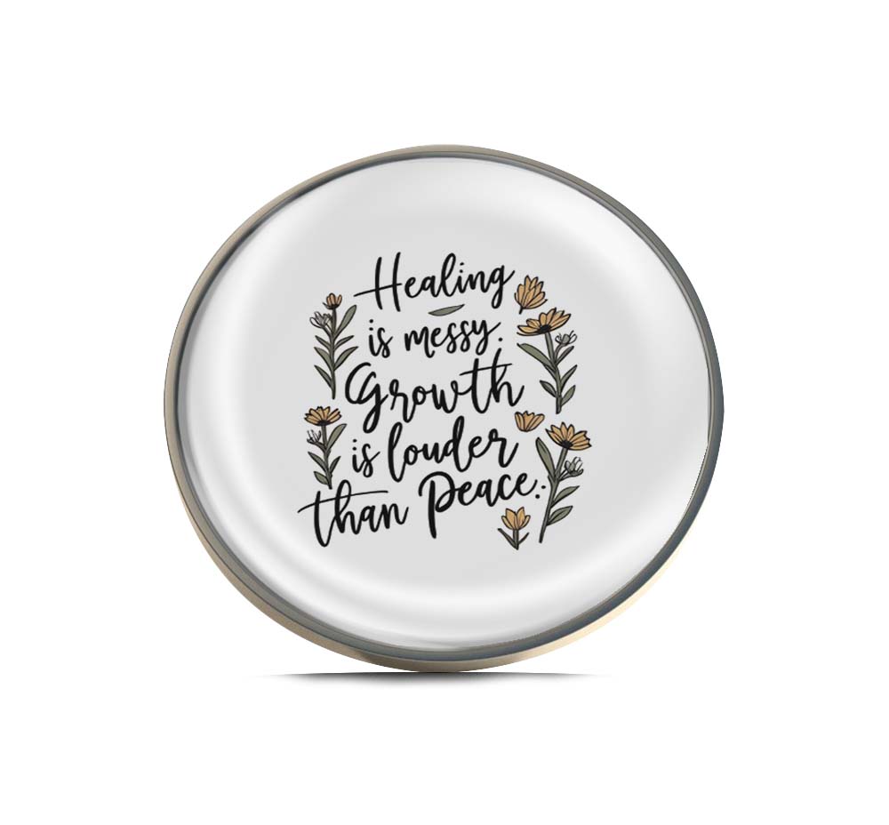 "Healing is Messy" Quote Limited Edition Lapel Pin Exclusive Metal Brooch Badge Accessories For Backpack, Clothes, Hats | Cute Gifts and Collectibles