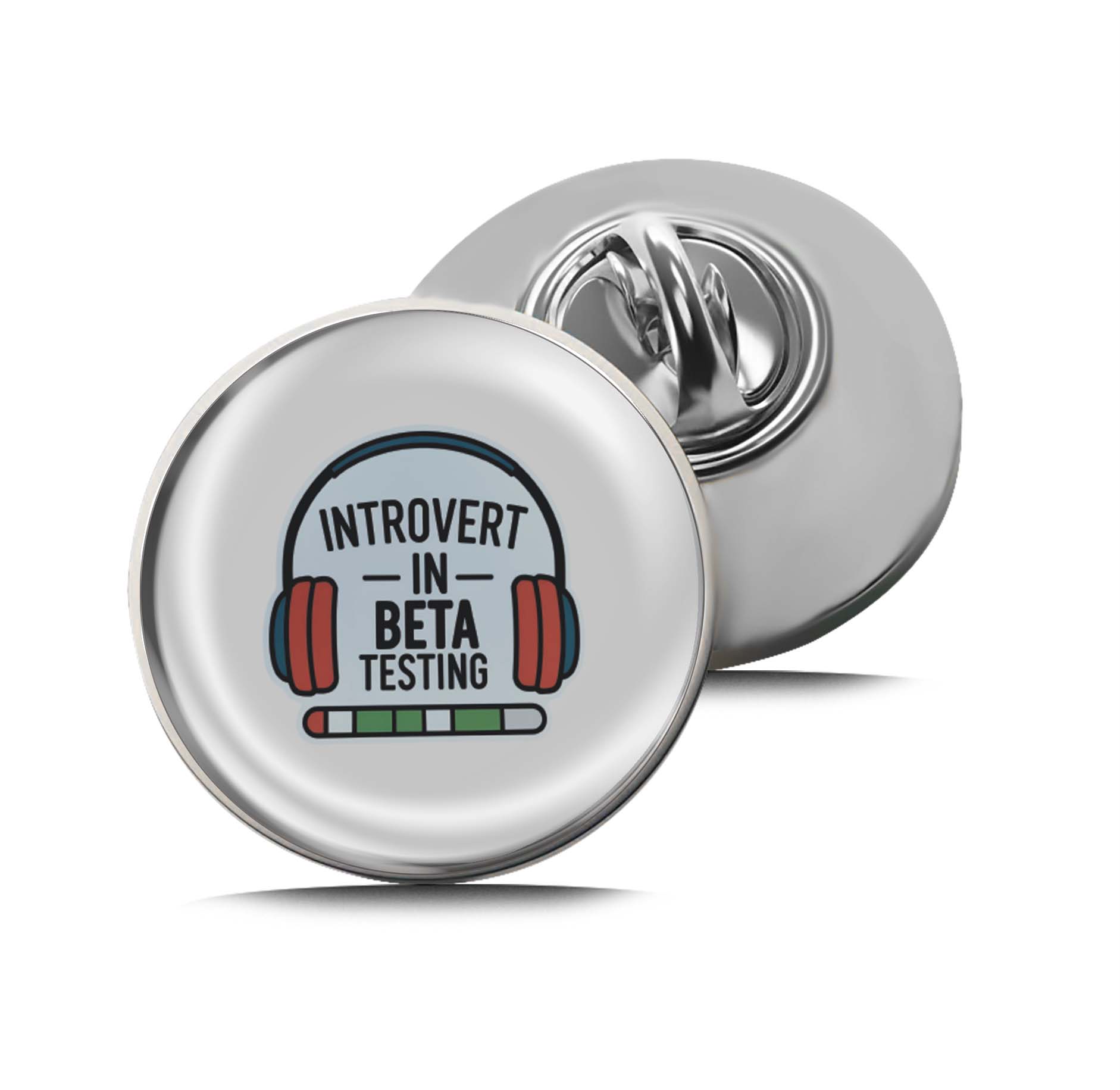Introvert in Beta Testing Limited Edition Lapel Pin Exclusive Metal Brooch Badge Accessories For Backpack, Clothes, Hats | Cute Gifts and Collectibles