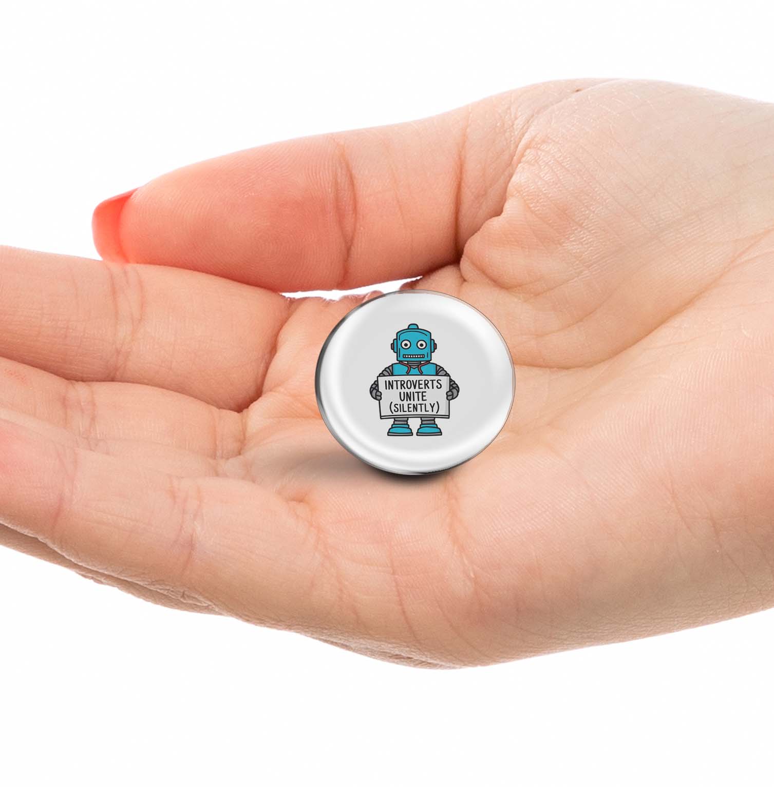 Introverts Unite (Silently) Limited Edition Lapel Pin Exclusive Metal Brooch Badge Accessories For Backpack, Clothes, Hats | Cute Gifts and Collectibles