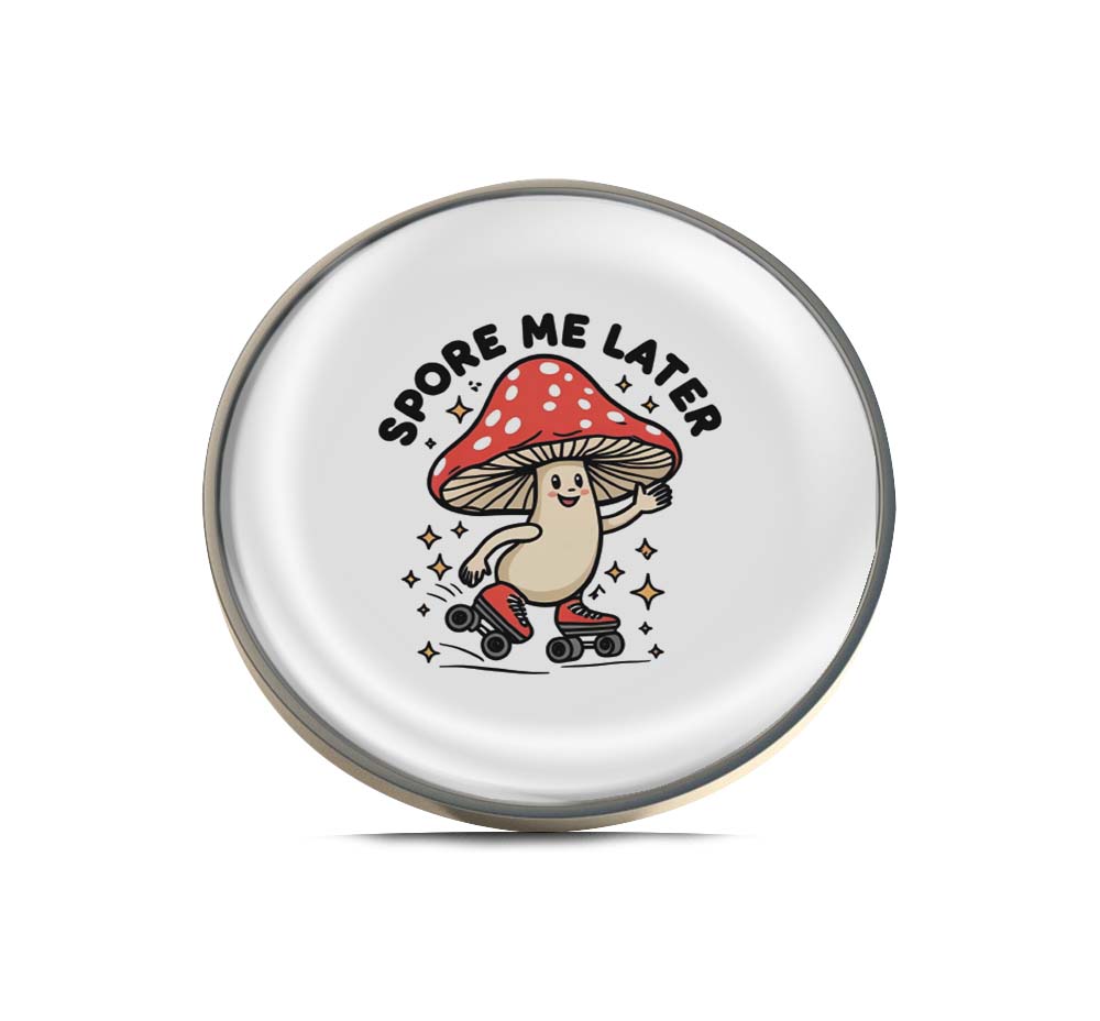 Spore Me Later Mushroom Limited Edition Lapel Pin Exclusive Metal Brooch Badge Accessories For Backpack, Clothes, Hats | Cute Gifts and Collectibles