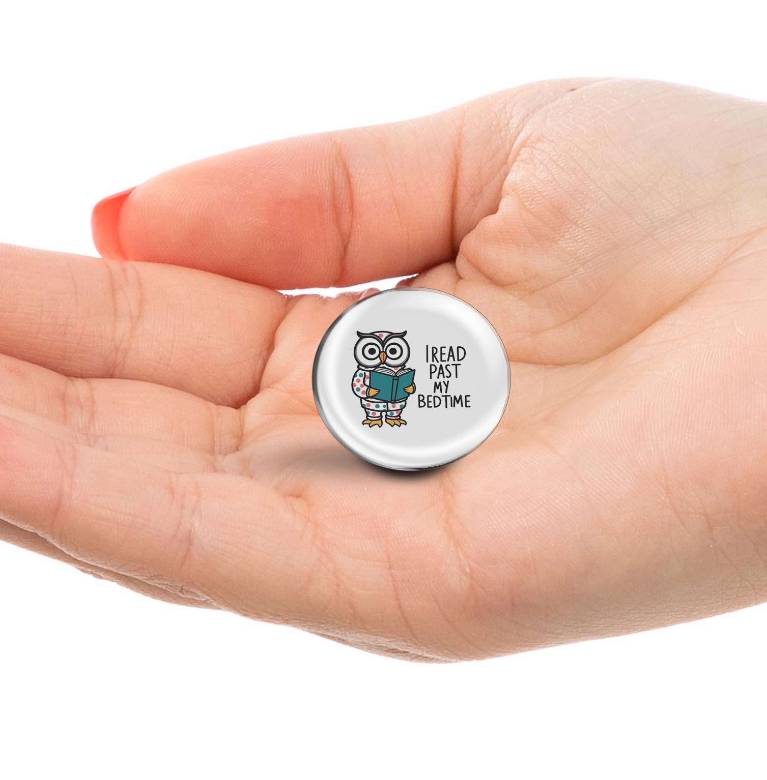 I read past my bedtime Owl Limited Edition Lapel Pin Exclusive Metal Brooch Badge Accessories For Backpack, Clothes, Hats | Cute Gifts and Collectibles