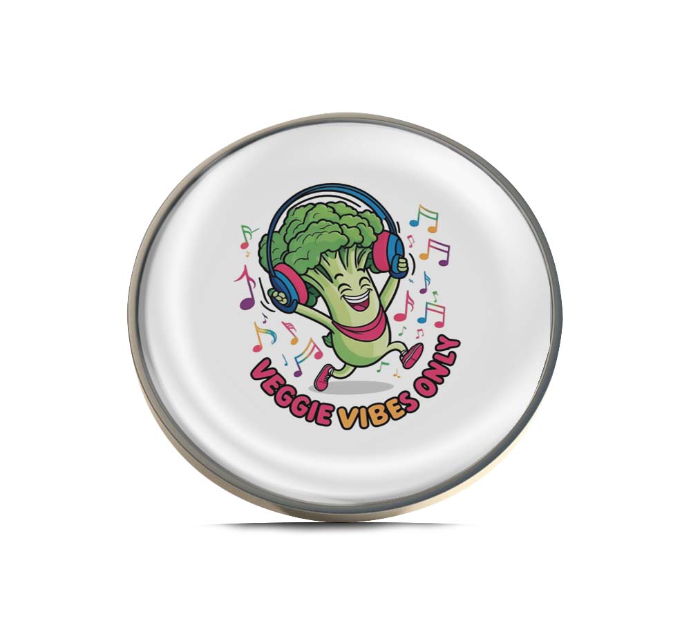 Veggie Vibes Only Limited Edition Lapel Pin Exclusive Metal Brooch Badge Accessories For Backpack, Clothes, Hats | Cute Gifts and Collectibles
