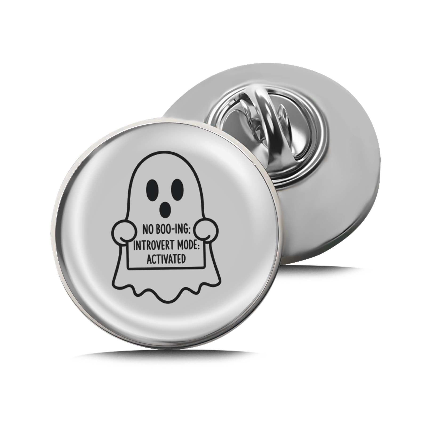 No Boo-ing. Activated Introvert Mode Ghost Limited Edition Lapel Pin Exclusive Metal Brooch Badge Accessories For Backpack, Clothes, Hats | Cute Gifts and Collectibles