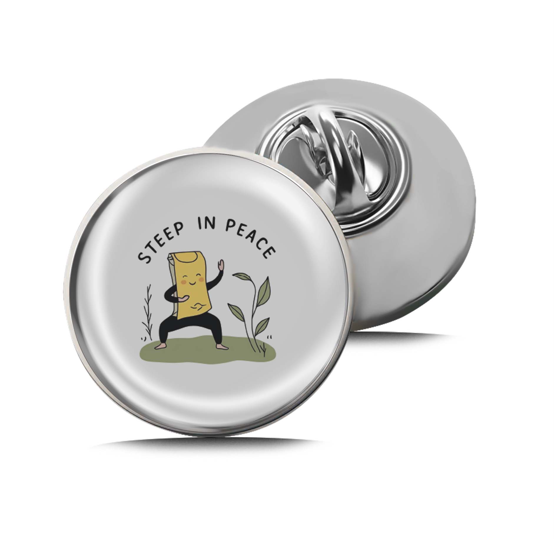 Steep in Peace Tea Bag Limited Edition Lapel Pin Exclusive Metal Brooch Badge Accessories For Backpack, Clothes, Hats | Cute Gifts and Collectibles