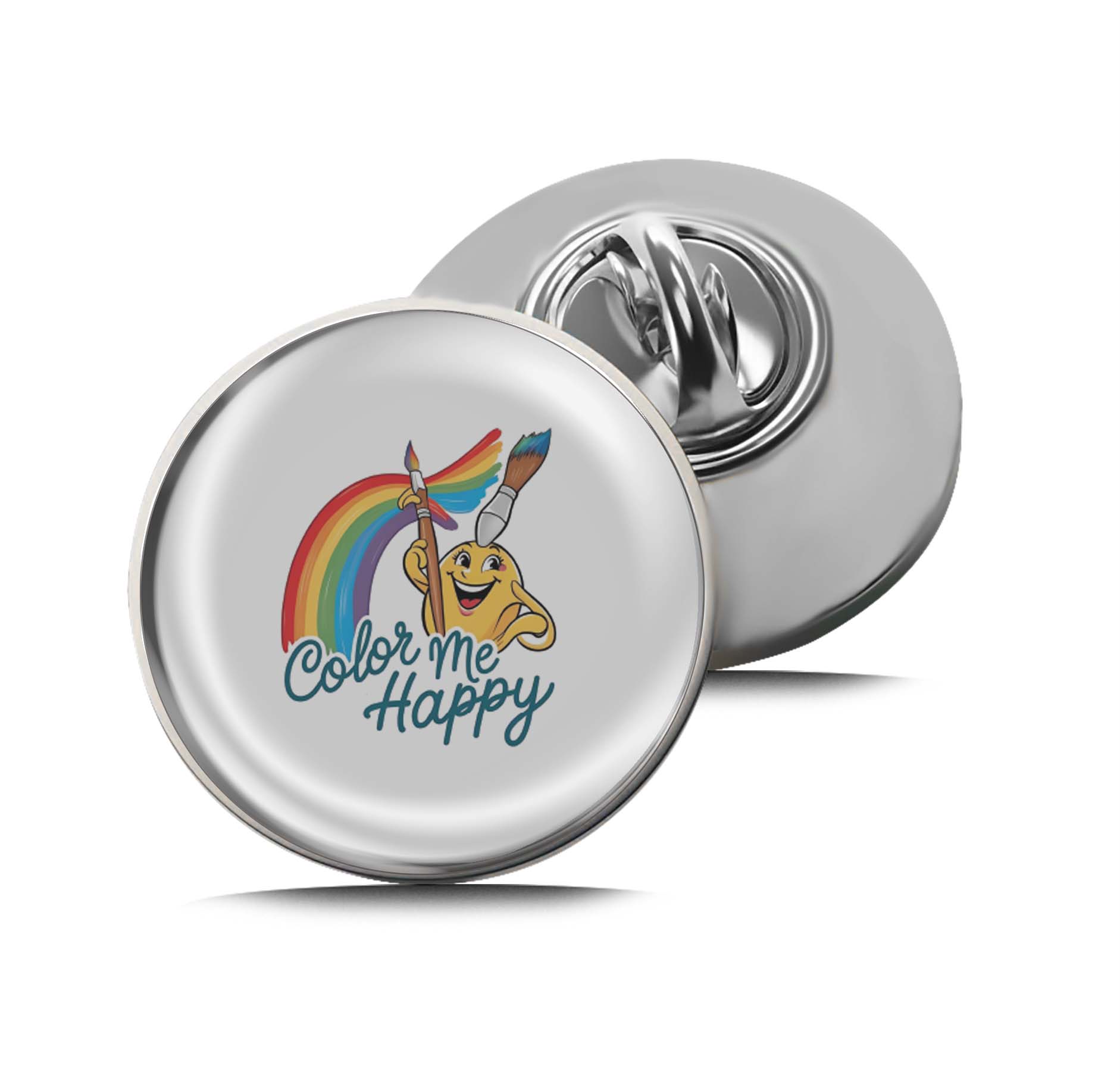 Color Me Happy Limited Edition Lapel Pin Exclusive Metal Brooch Badge Accessories For Backpack, Clothes, Hats | Cute Gifts and Collectibles