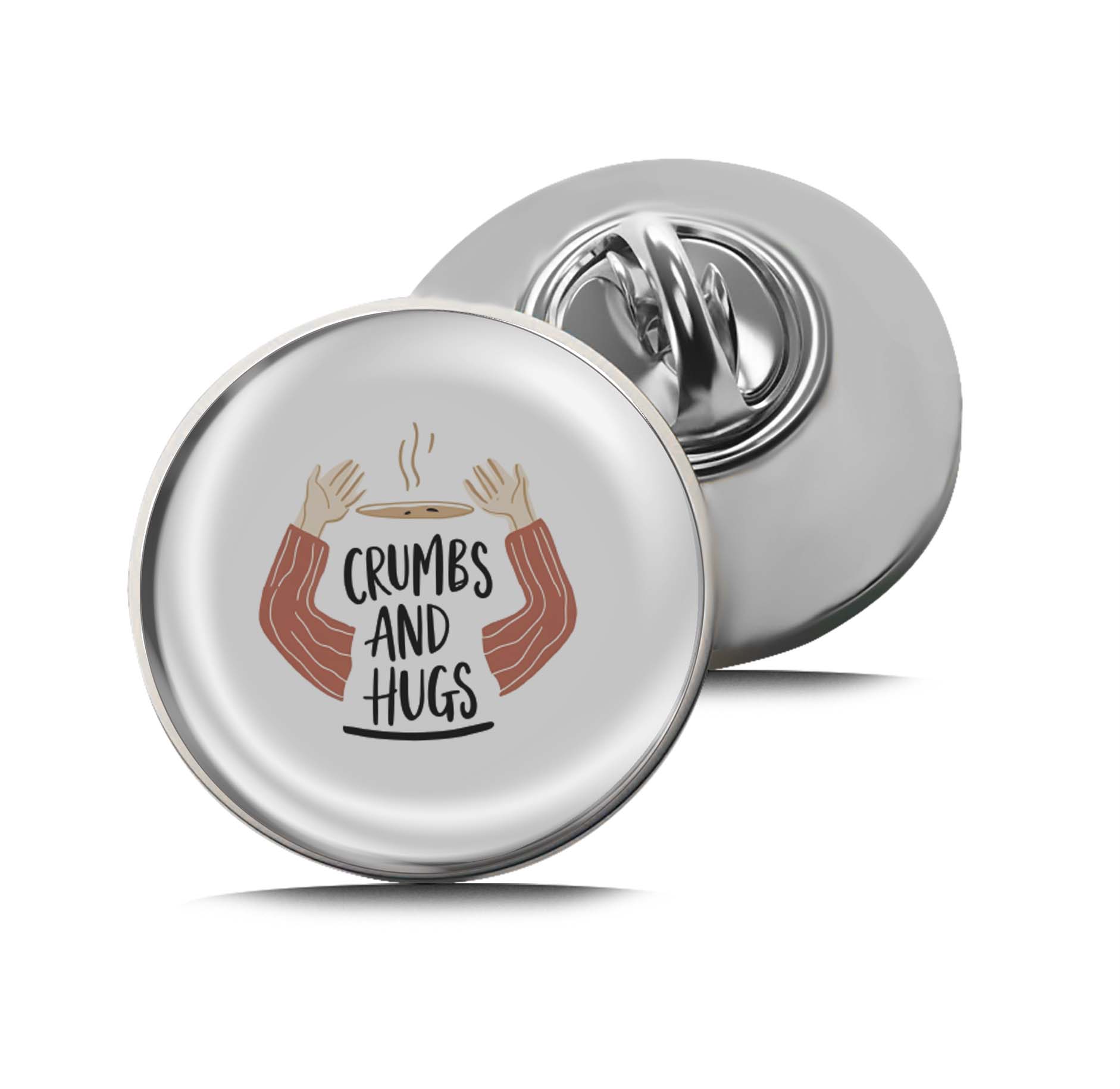 Crumbs and Hugs Limited Edition Lapel Pin Exclusive Metal Brooch Badge Accessories For Backpack, Clothes, Hats | Cute Gifts and Collectibles